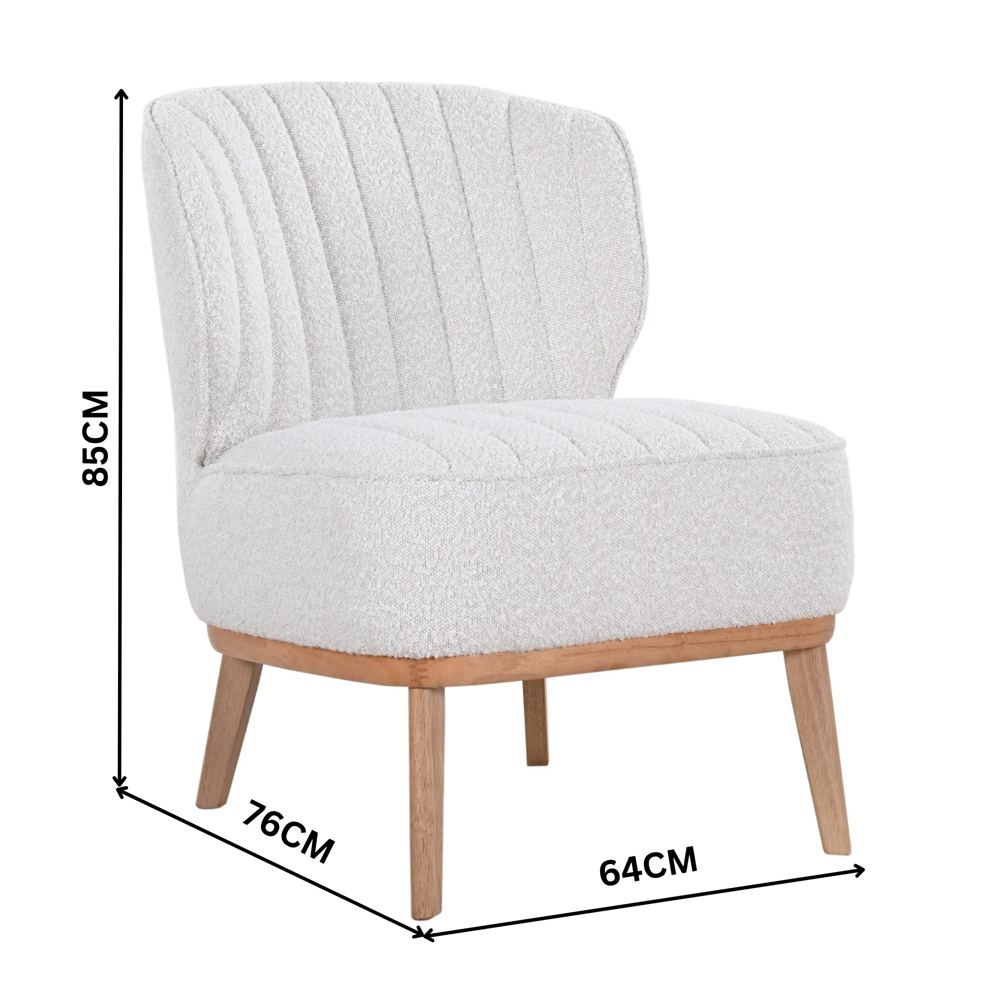 Clive Occasional Fabric Chair Beige - Image 3