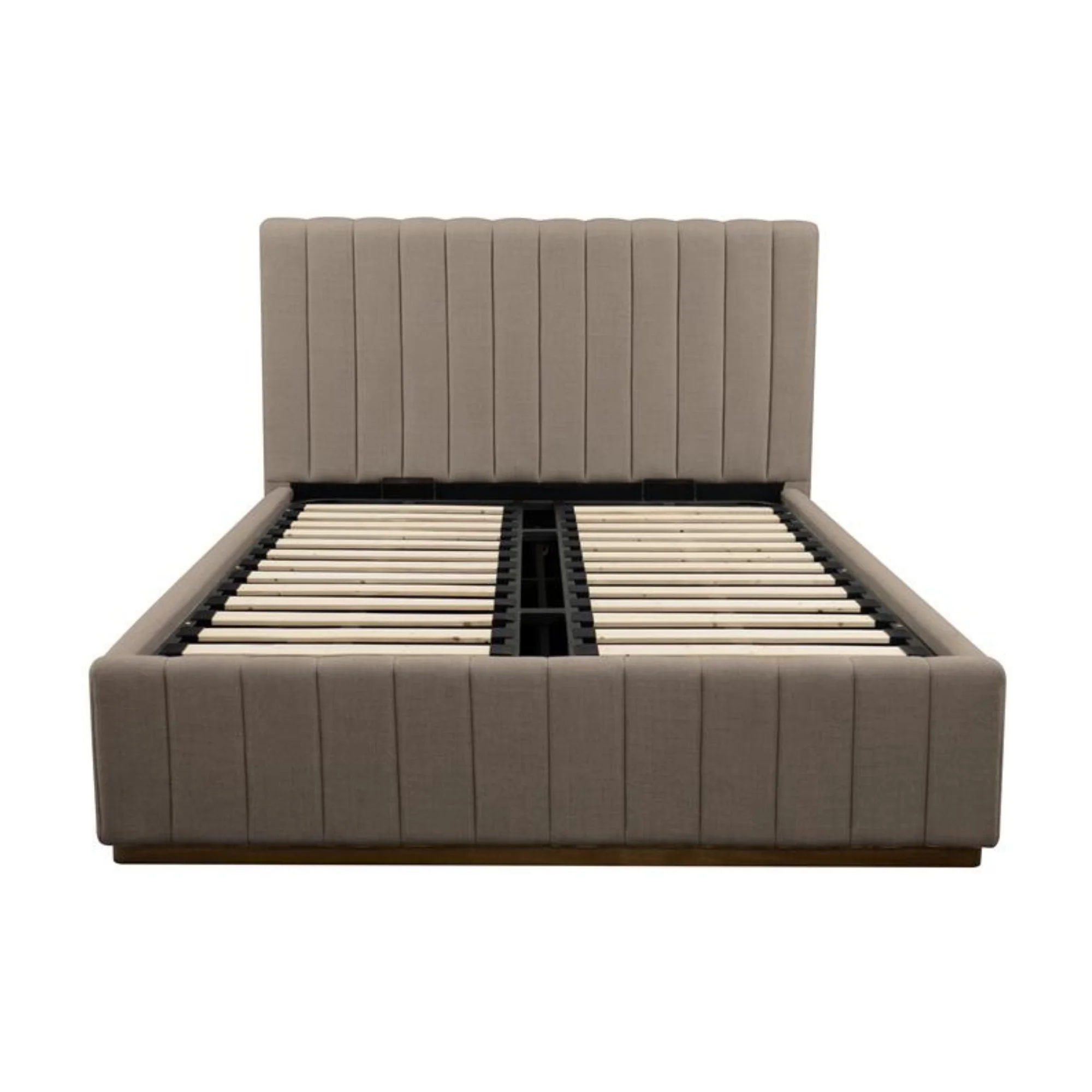 Collin Queen Bed Frame Gas Lift Storage Smoke Grey - Image 2