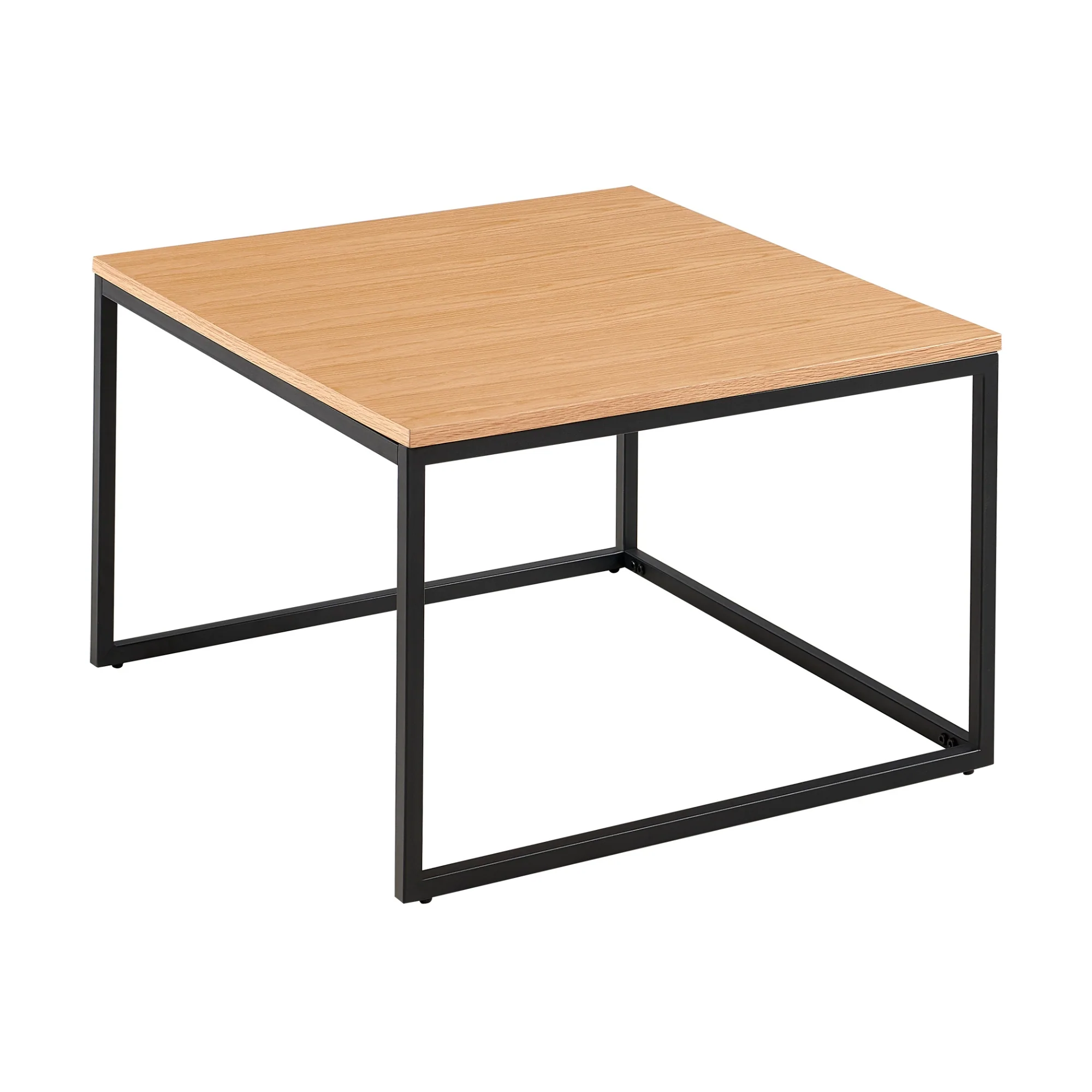 Cooper Set Of 2 Nesting Square Coffee Tables Oak - Image 5