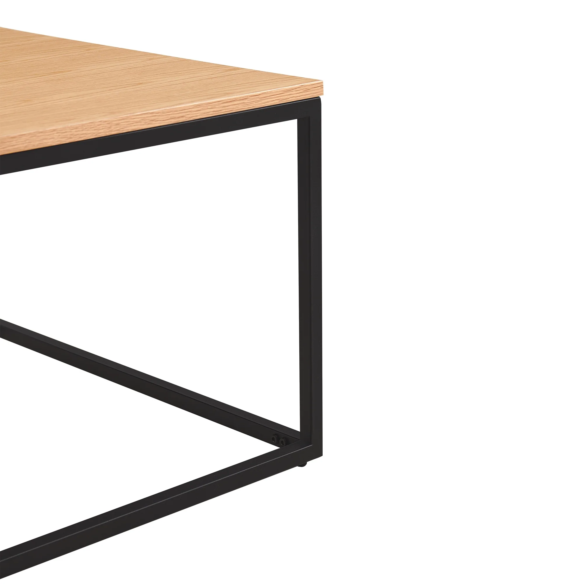 Cooper Set Of 2 Nesting Square Coffee Tables Oak - Image 7