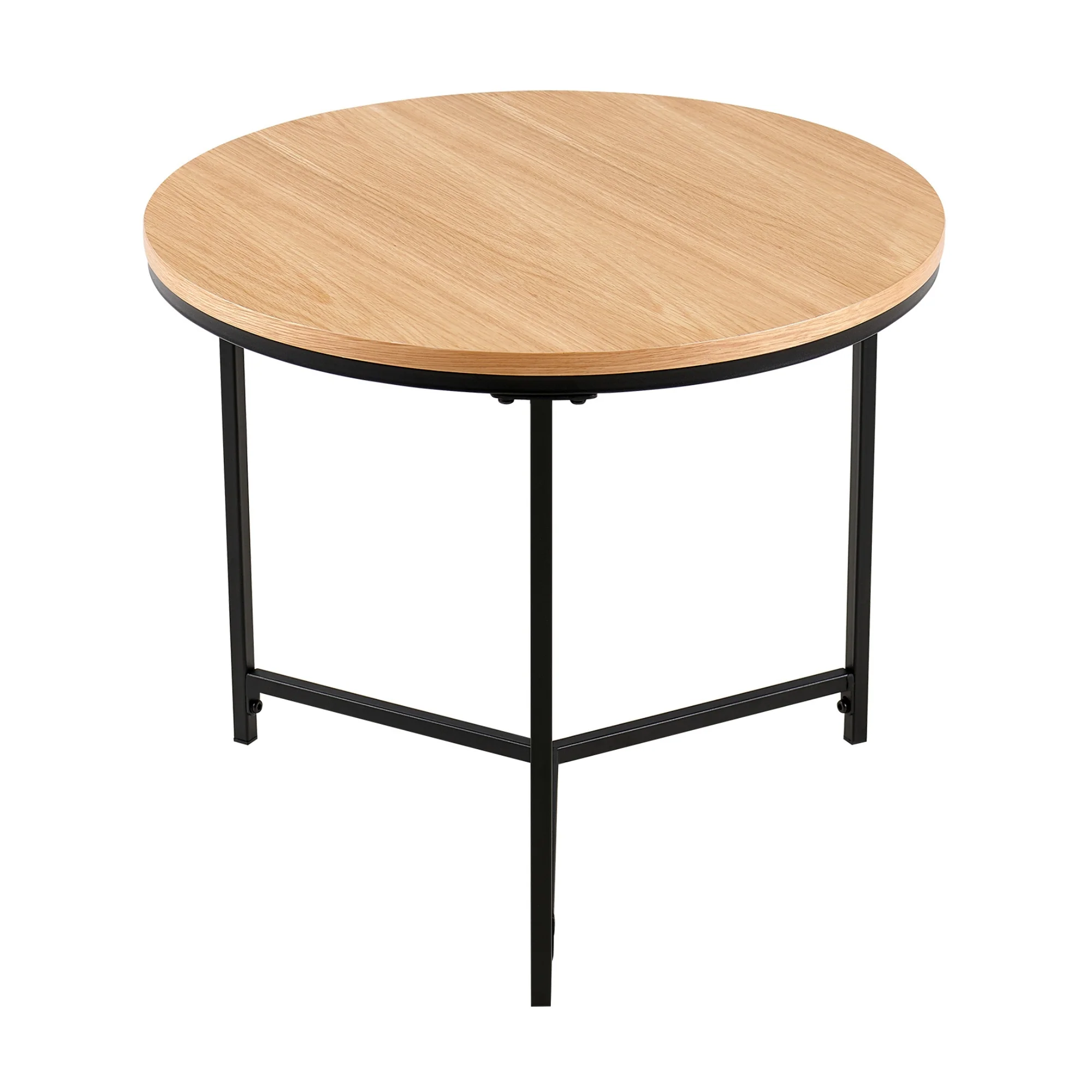 Cooper Set Of 3 Nesting Round Coffee Tables Oak - Image 4