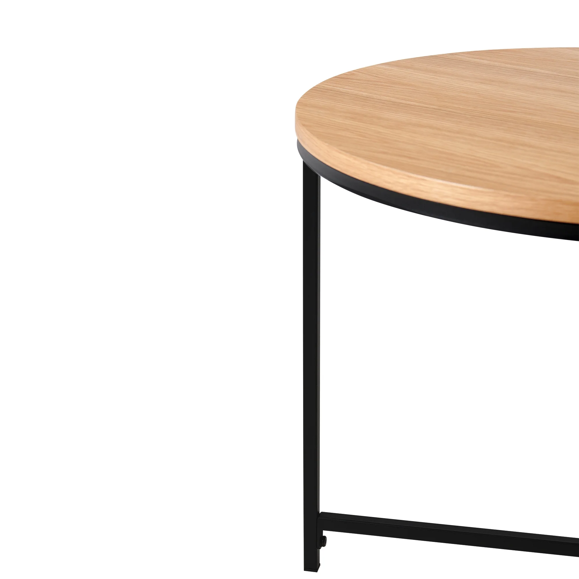 Cooper Set Of 3 Nesting Round Coffee Tables Oak - Image 7