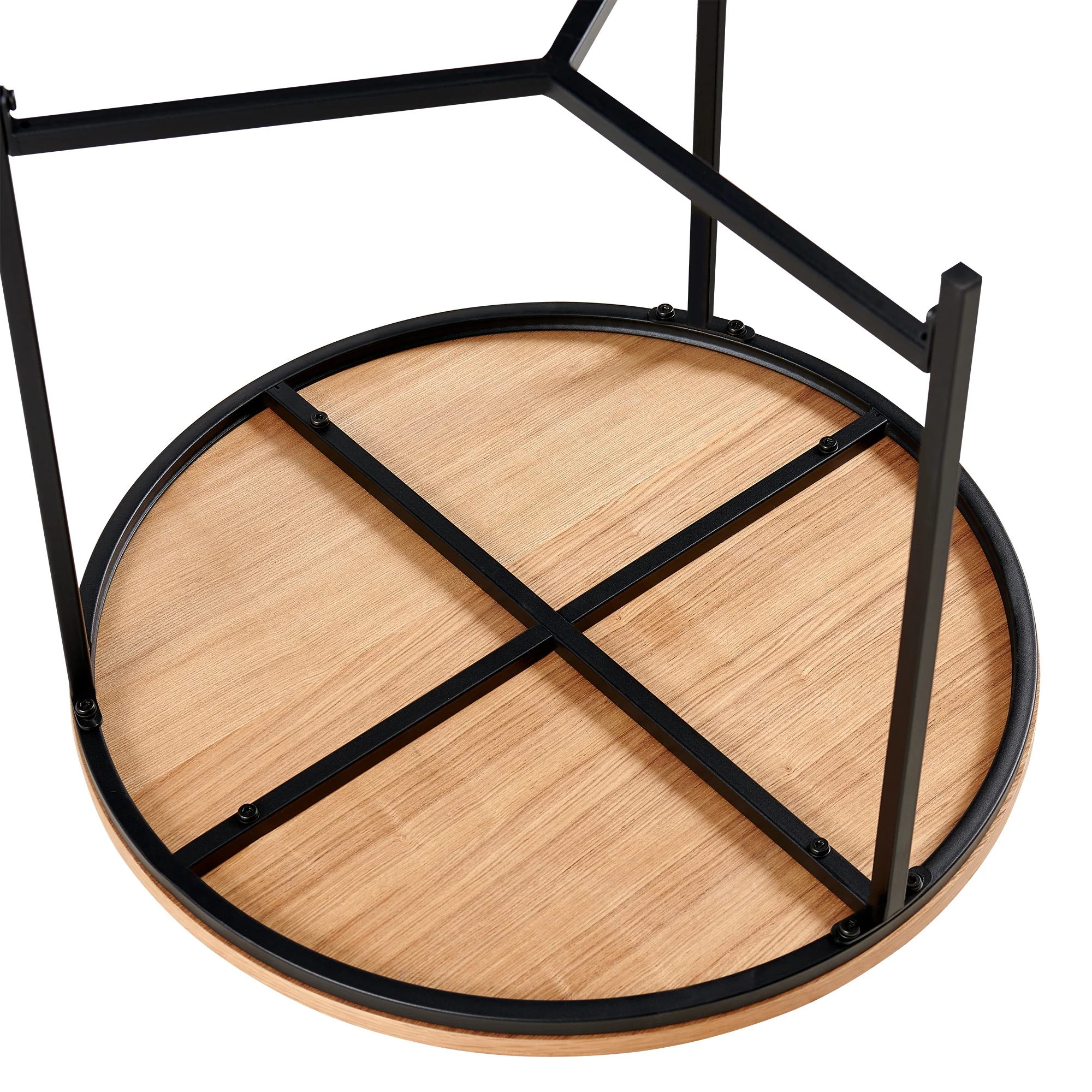 Cooper Set Of 3 Nesting Round Coffee Tables Oak - Image 8