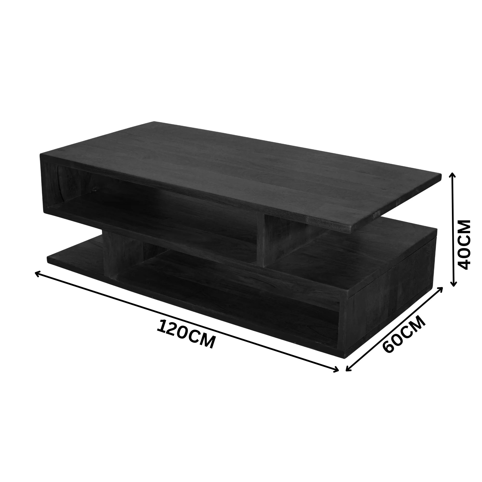 Corizon 120cm Coffee Table Black - Image 2