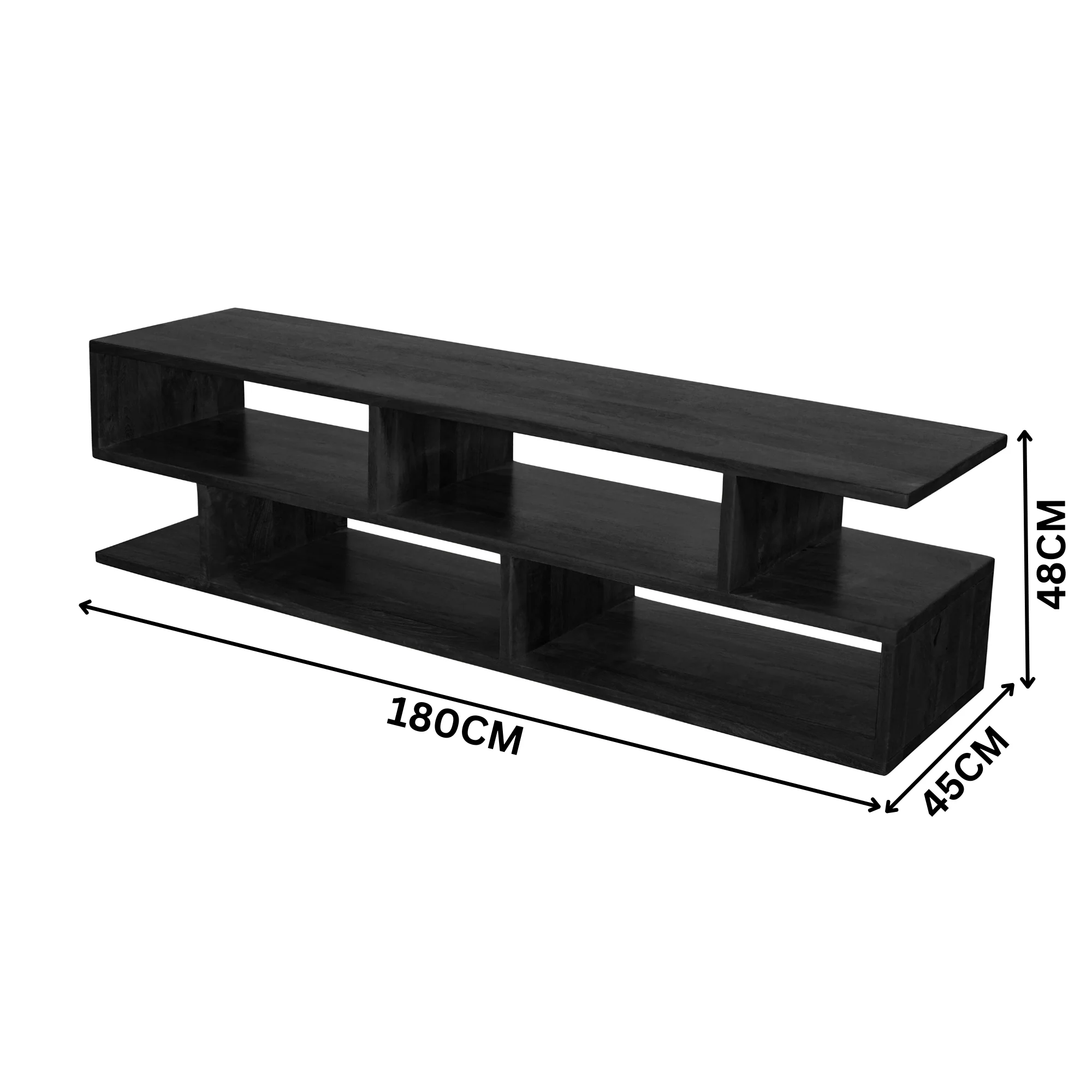 Corizon 180cm ETU Entertainment TV Unit Black - Image 2