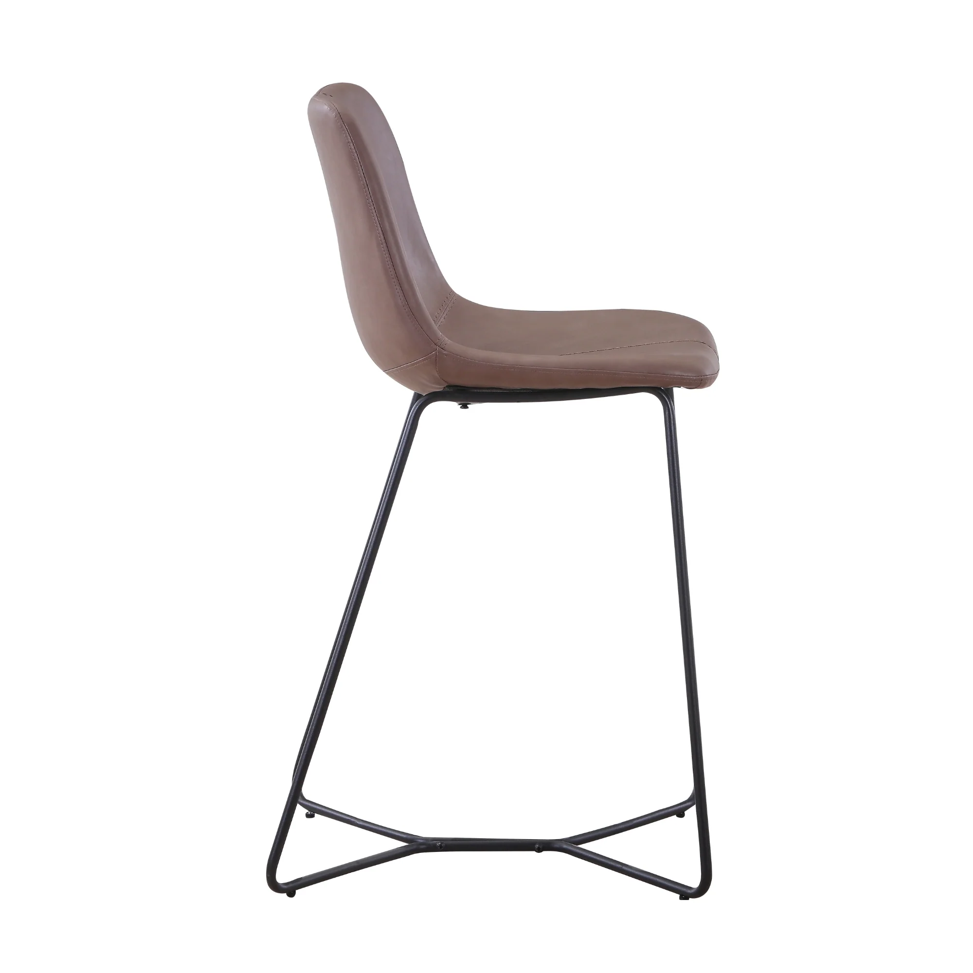 Cornwall 2pc Set PU Barstool Bar Chair Brown - Image 3