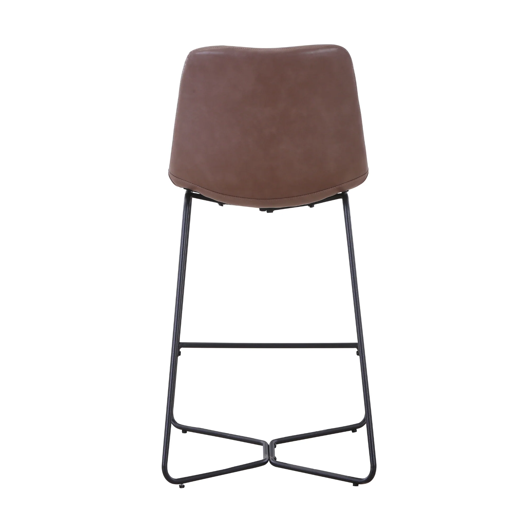 Cornwall 2pc Set PU Barstool Bar Chair Brown - Image 4