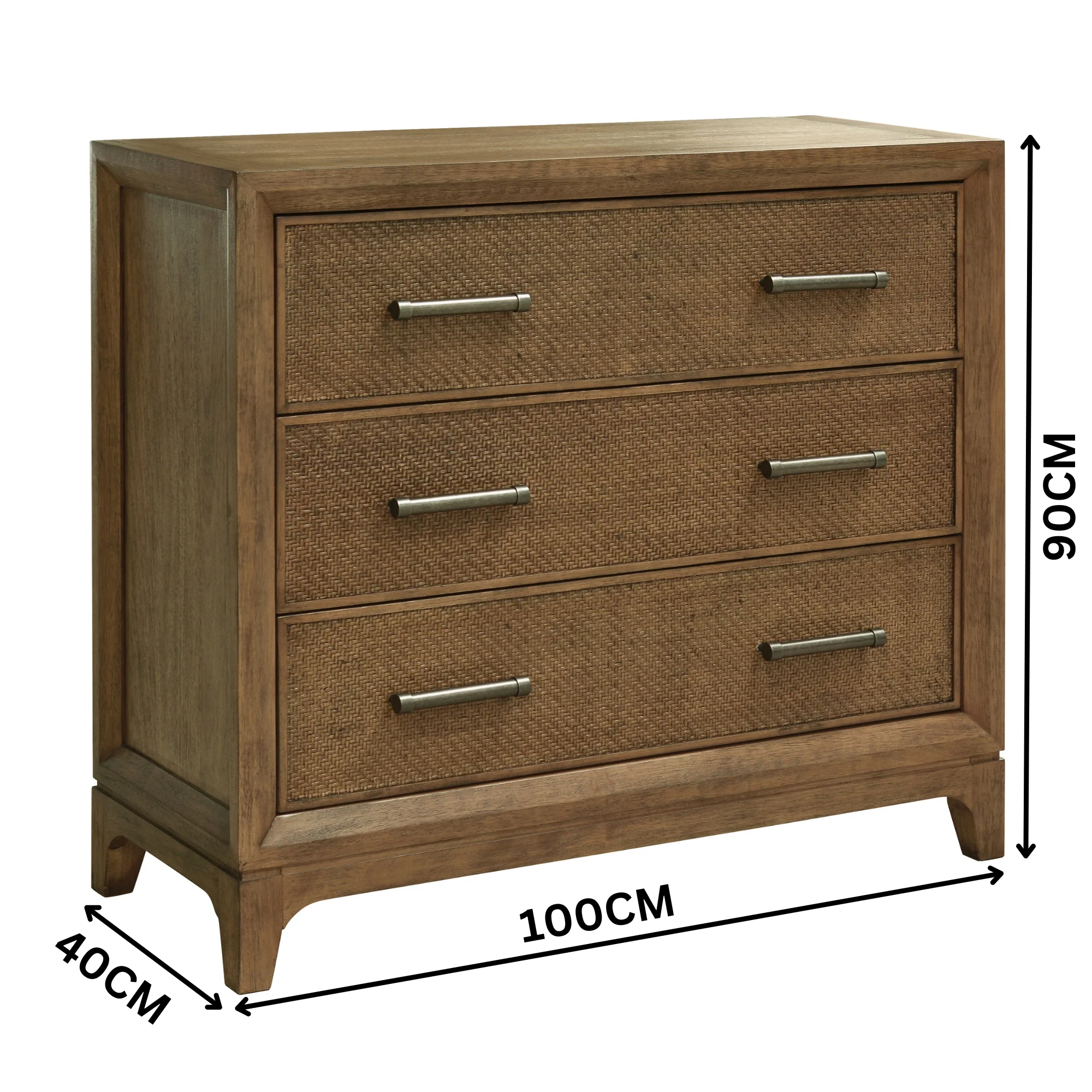 Eryn Lowboy 3 Drawer Natural - Image 6