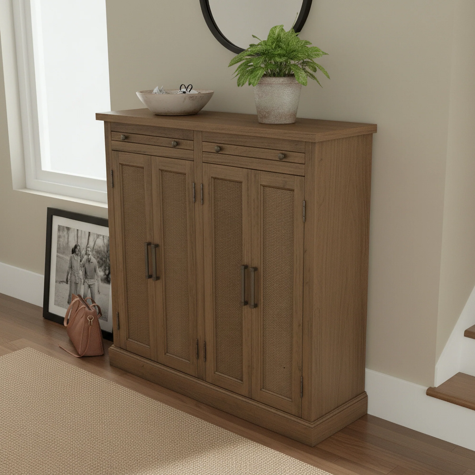 Eryn Storage Cabinet 4 Doors Natural - Image 3