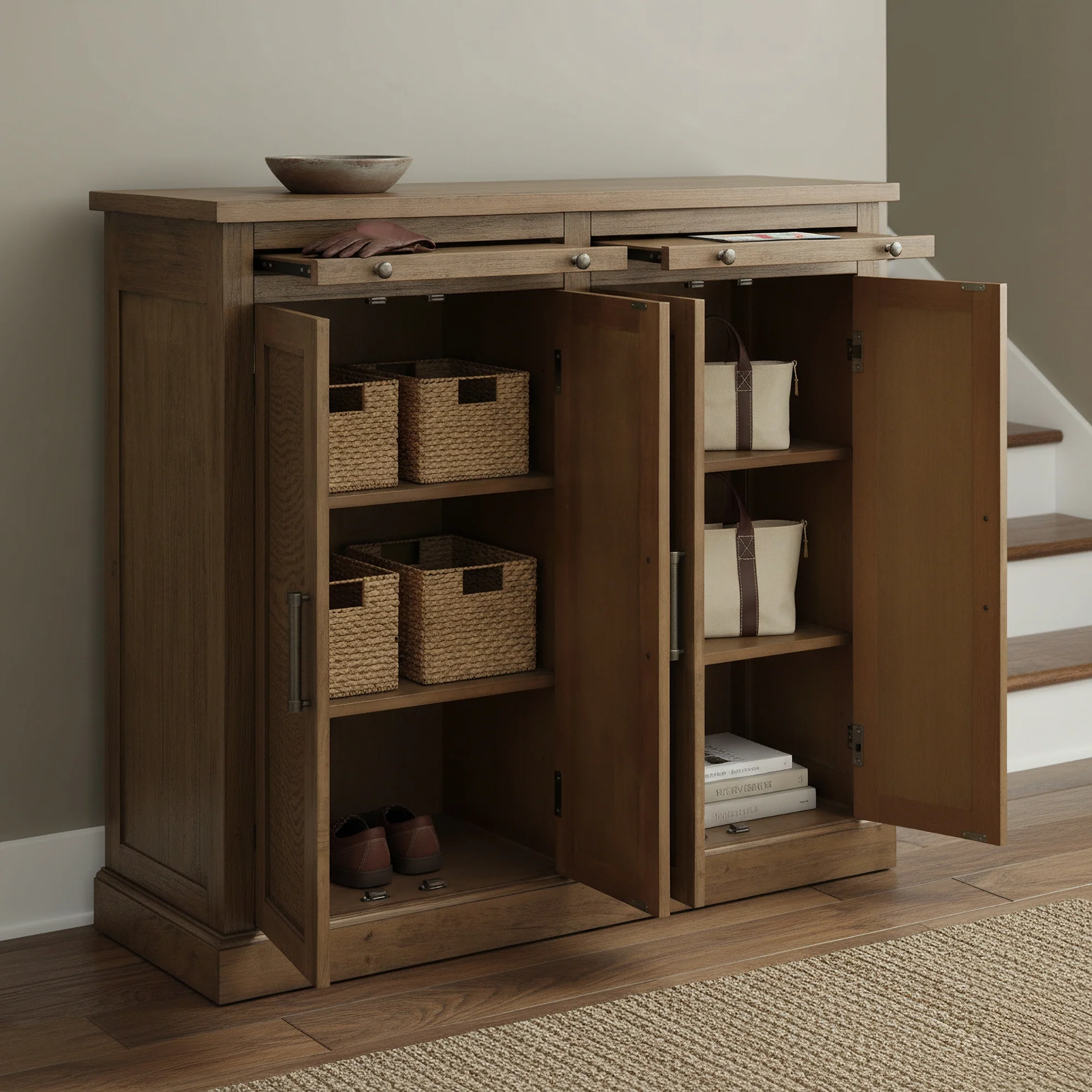 Eryn Storage Cabinet 4 Doors Natural - Image 4