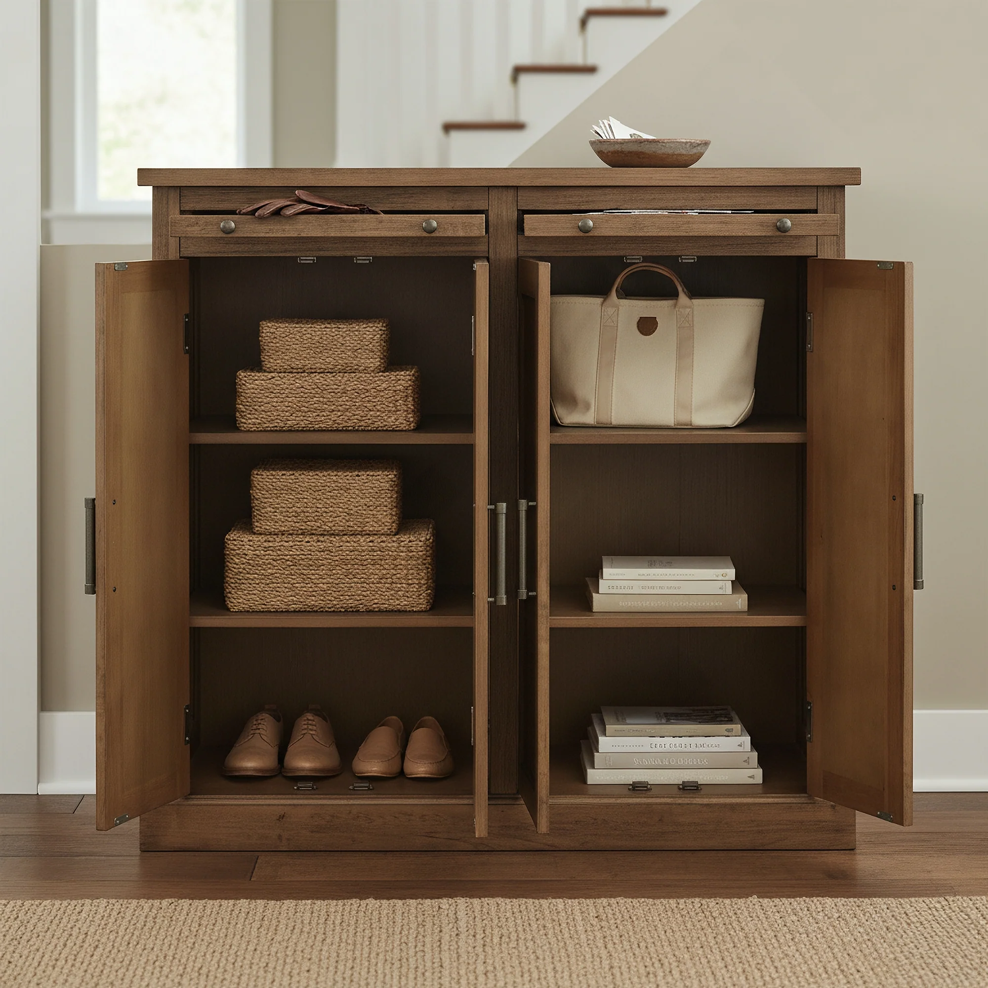 Eryn Storage Cabinet 4 Doors Natural - Image 5