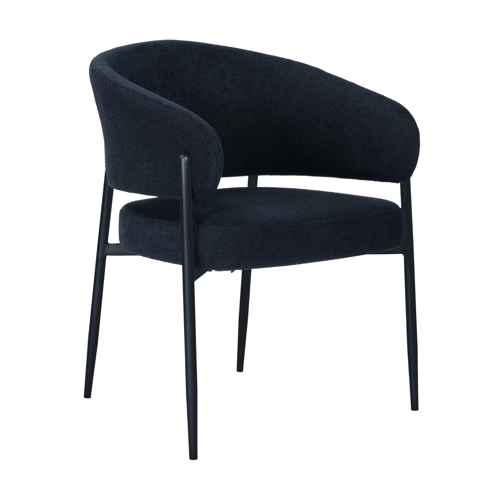 Dalca Dining Chair Black with Black Frame - Image 2