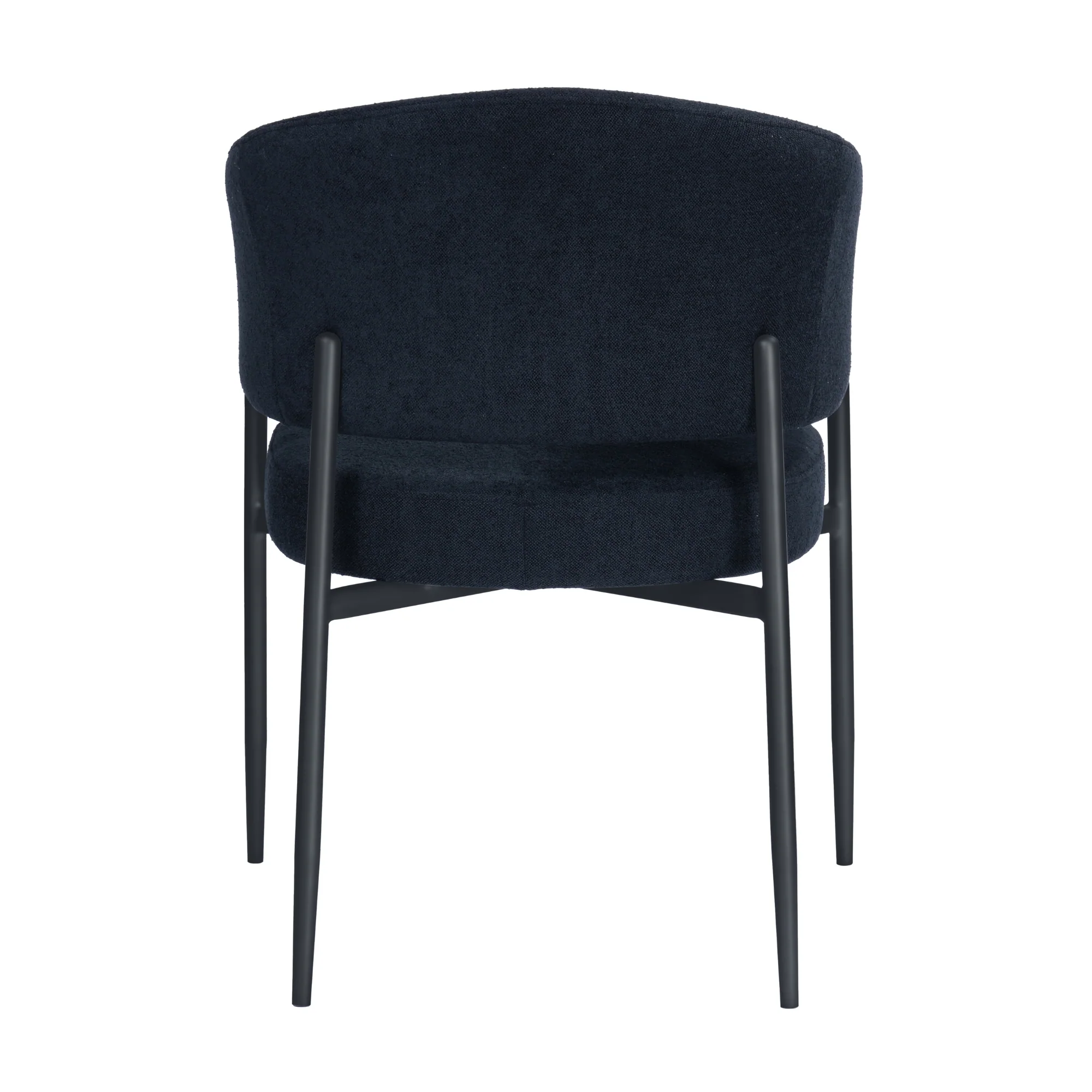 Dalca Dining Chair Black with Black Frame - Image 3