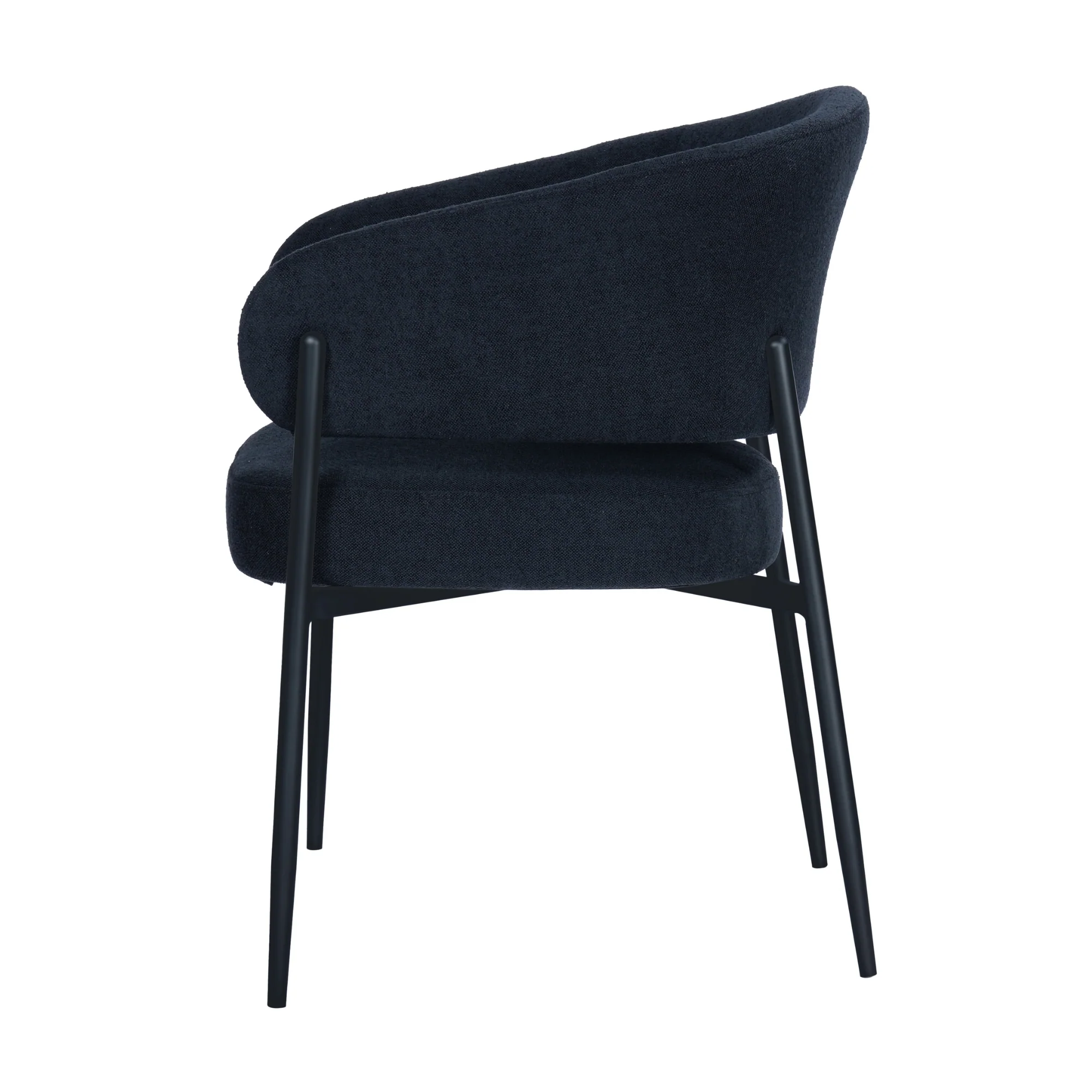 Dalca Dining Chair Black with Black Frame - Image 5