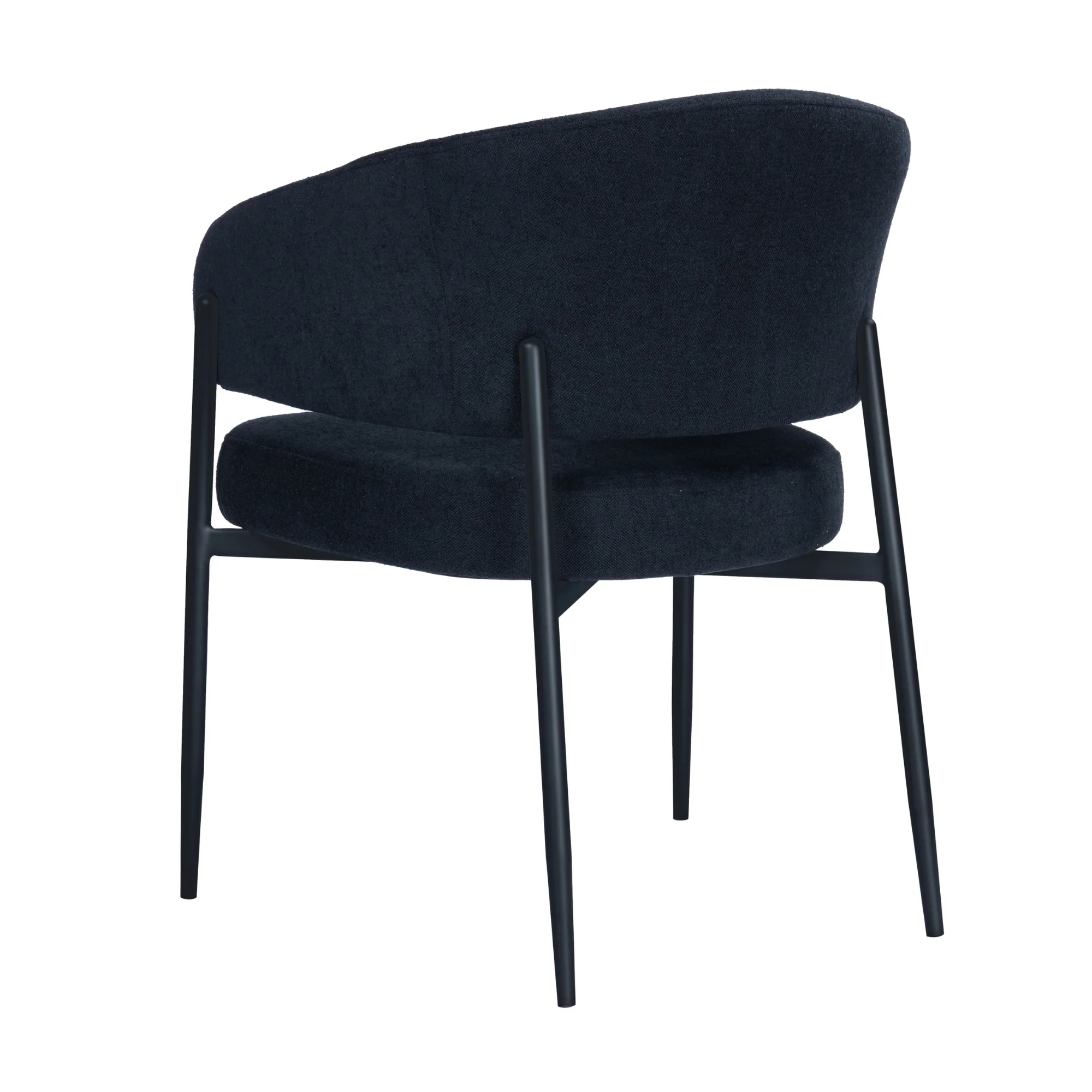 Dalca Dining Chair Black with Black Frame - Image 6