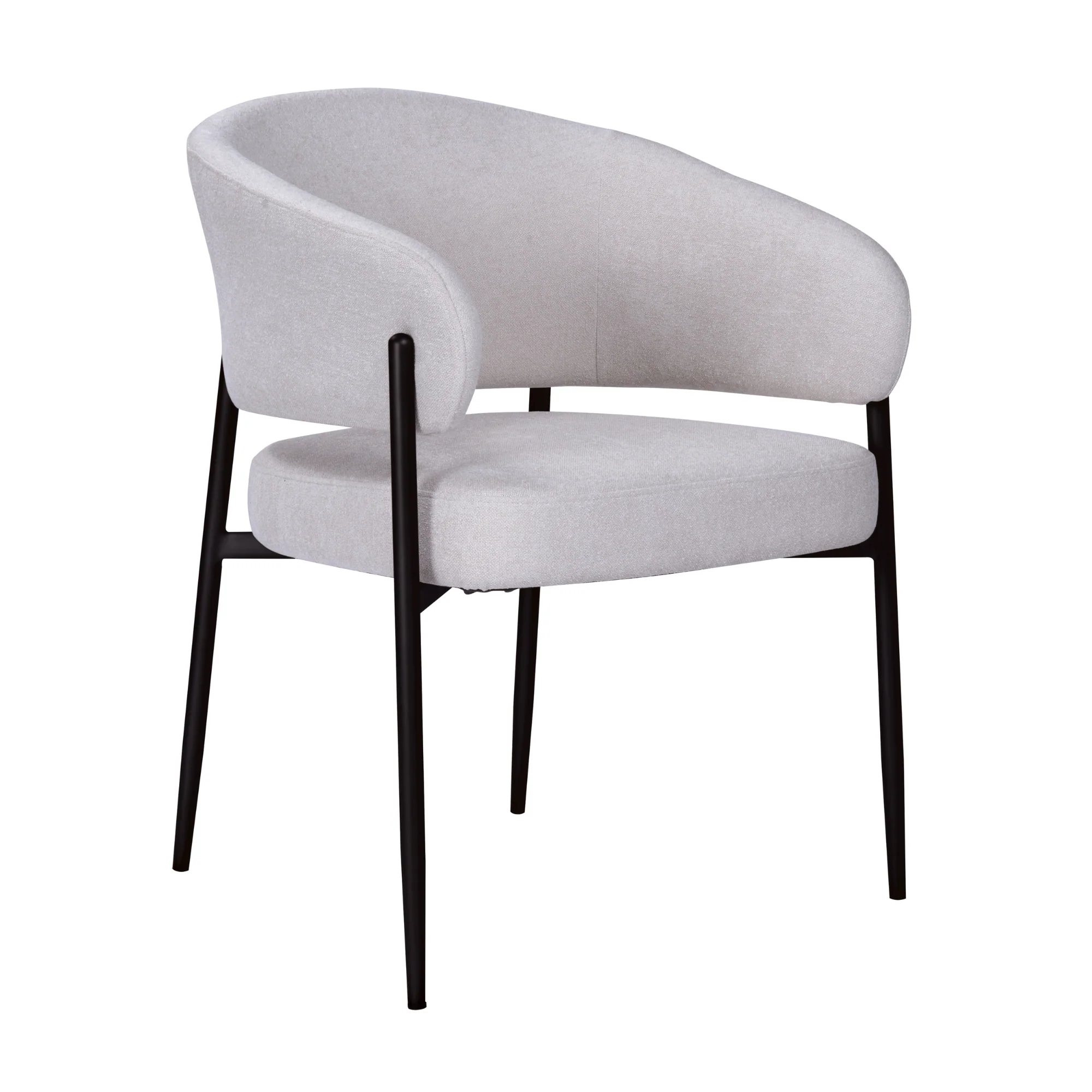 Dalca Dining Chair Natural with Black Frame - Image 2