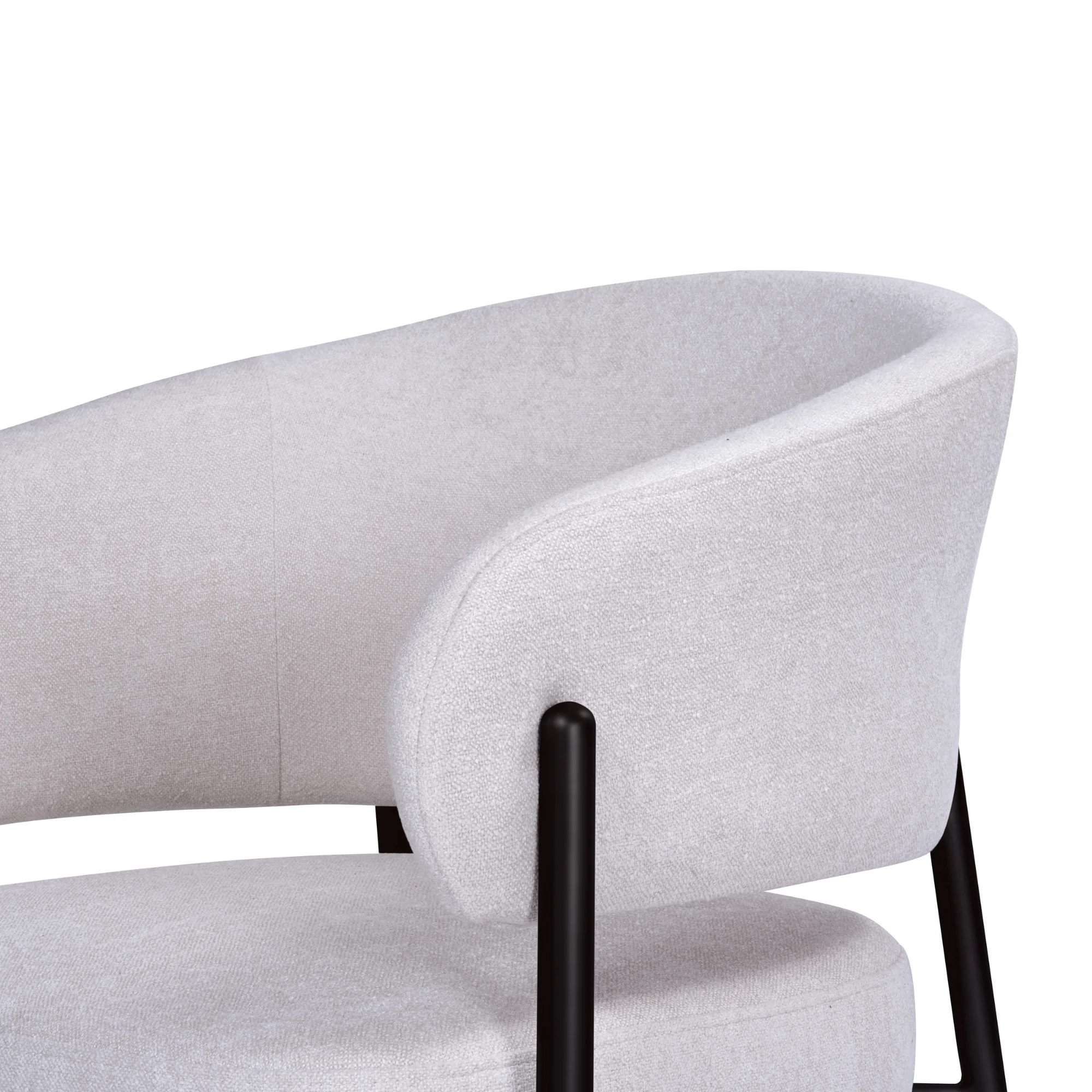 Dalca Dining Chair Natural with Black Frame - Image 4