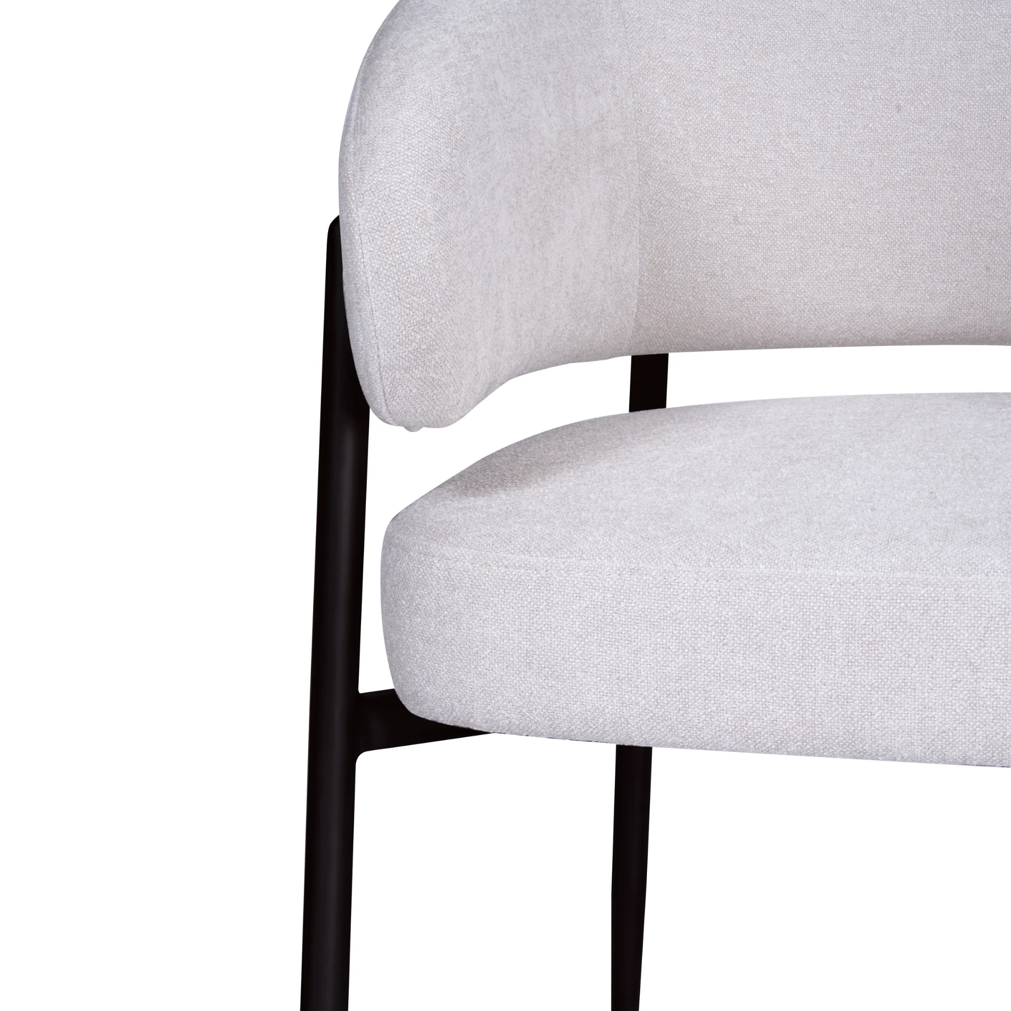 Dalca Dining Chair Natural with Black Frame - Image 5