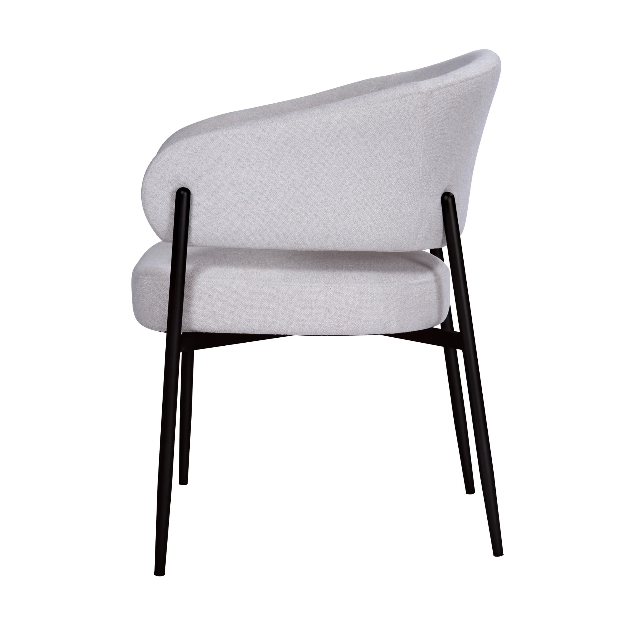 Dalca Dining Chair Natural with Black Frame - Image 6