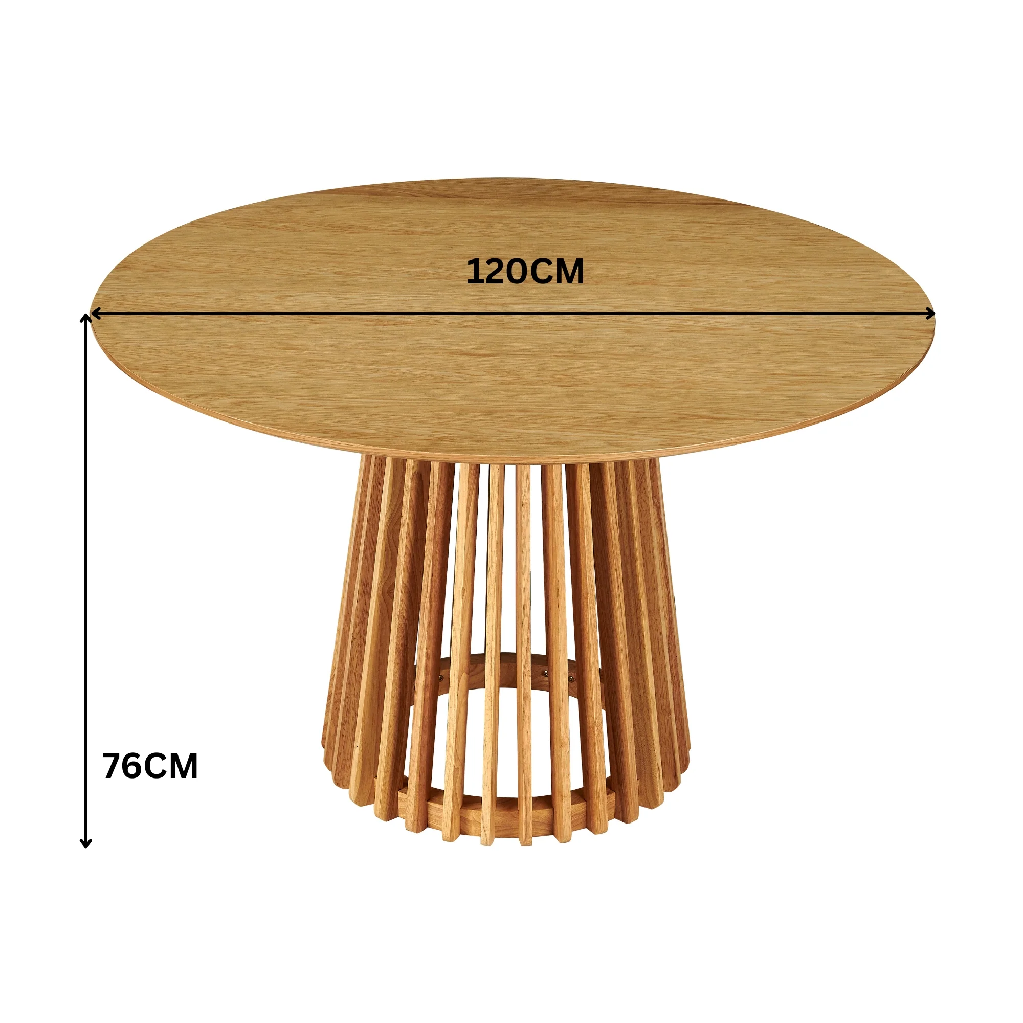Dayton Torento 120cm Round Dining Table Natural - Image 3