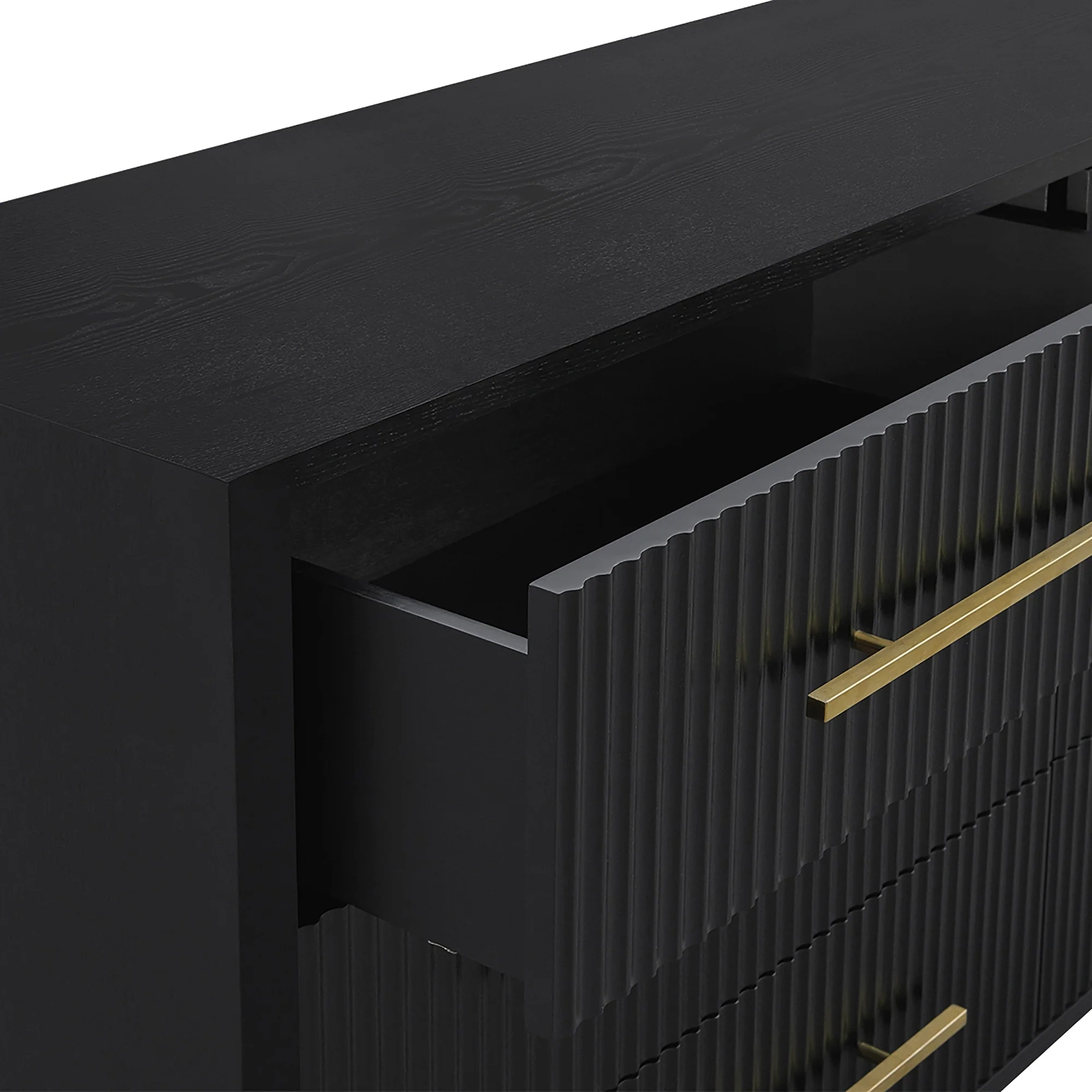 Decoris Dresser Chest of 6 Drawers Black - Image 4
