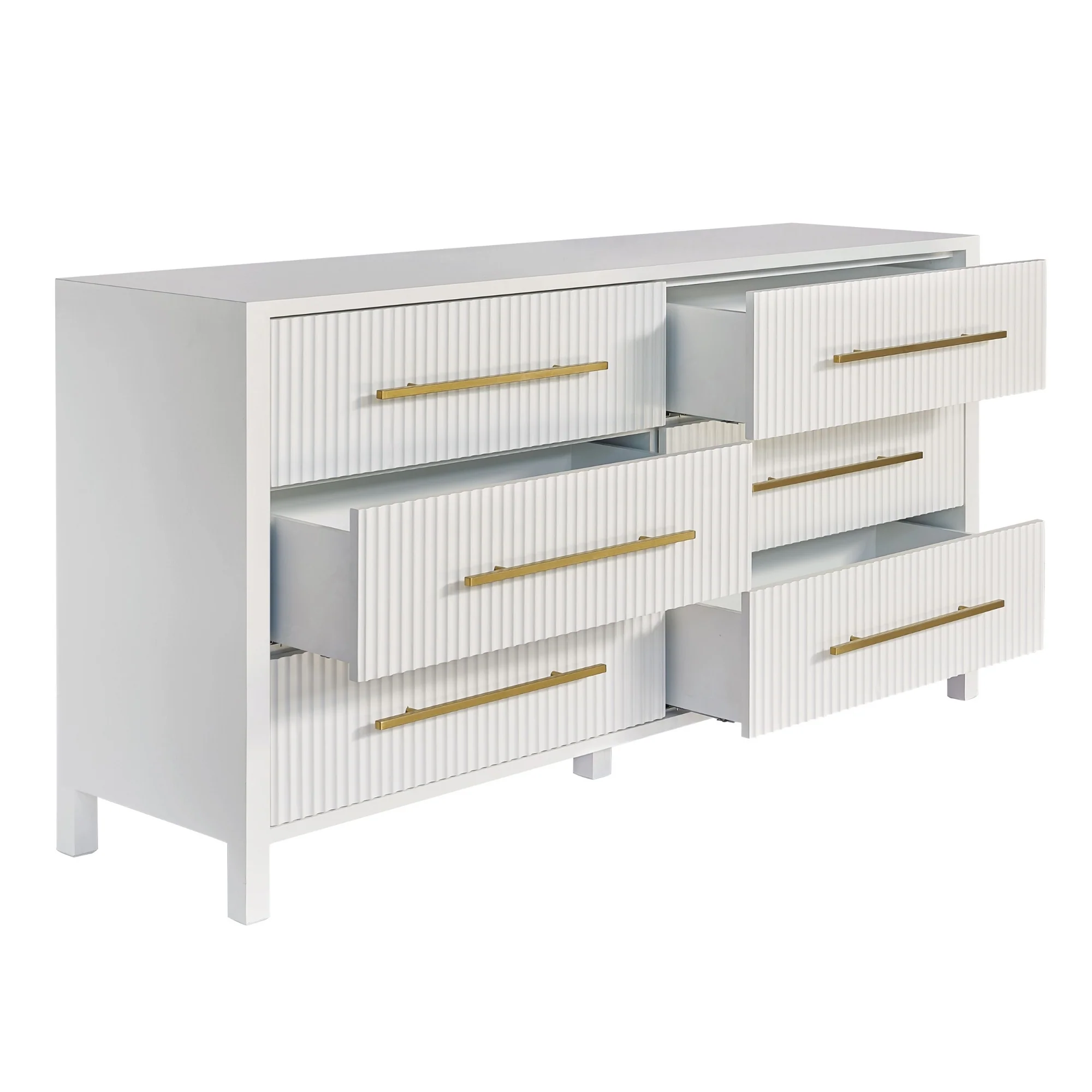 Decoris Dresser Chest of 6 Drawers White - Image 3