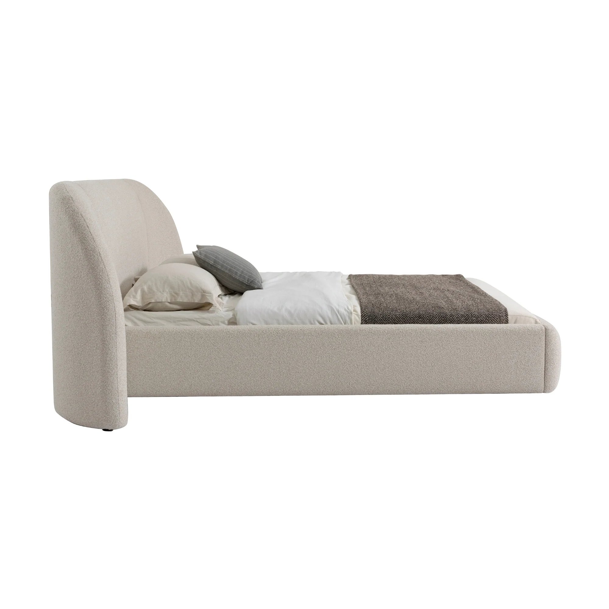 Divan King Bed Natural Boucle - Image 5