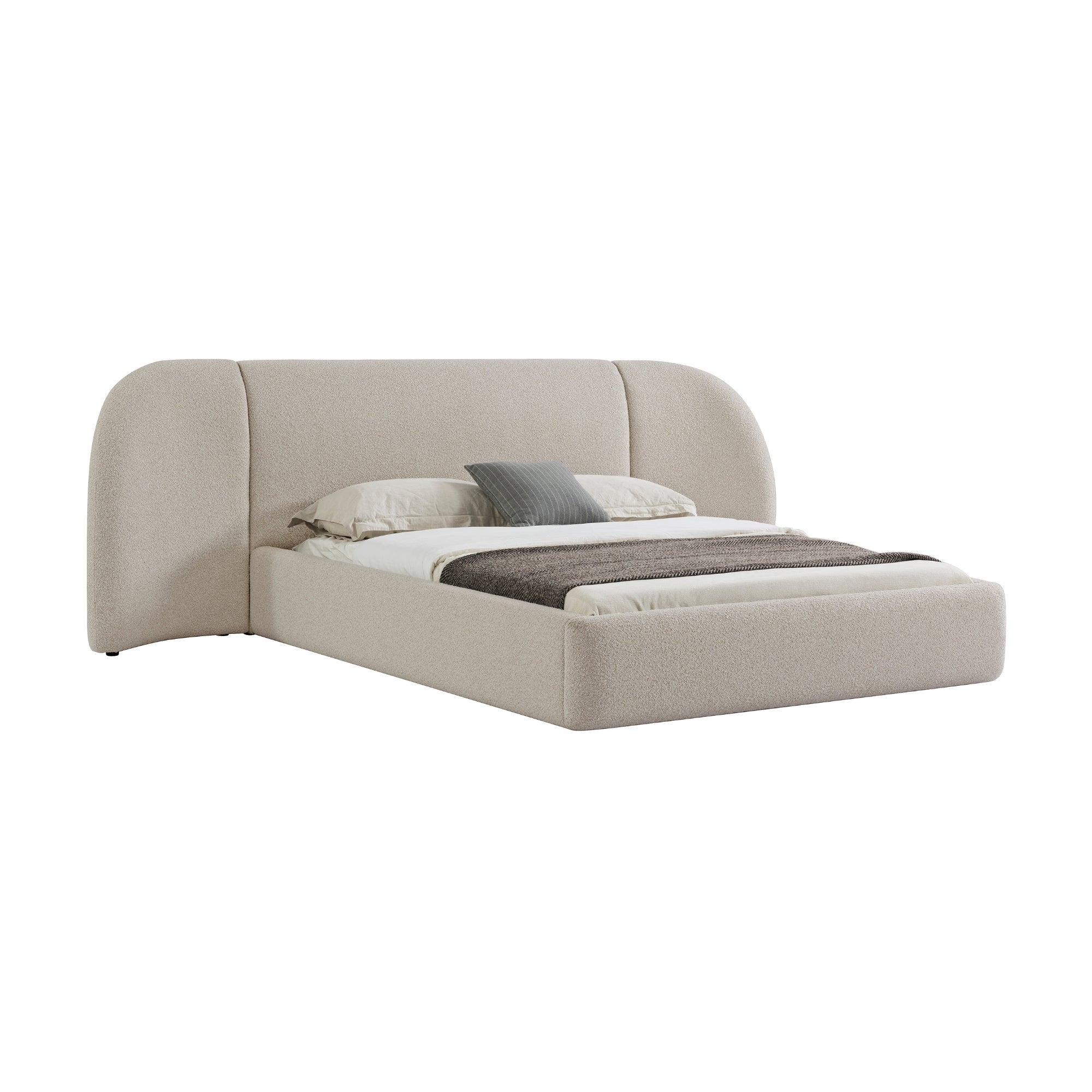 Divan Queen Bed Natural Boucle - Image 2