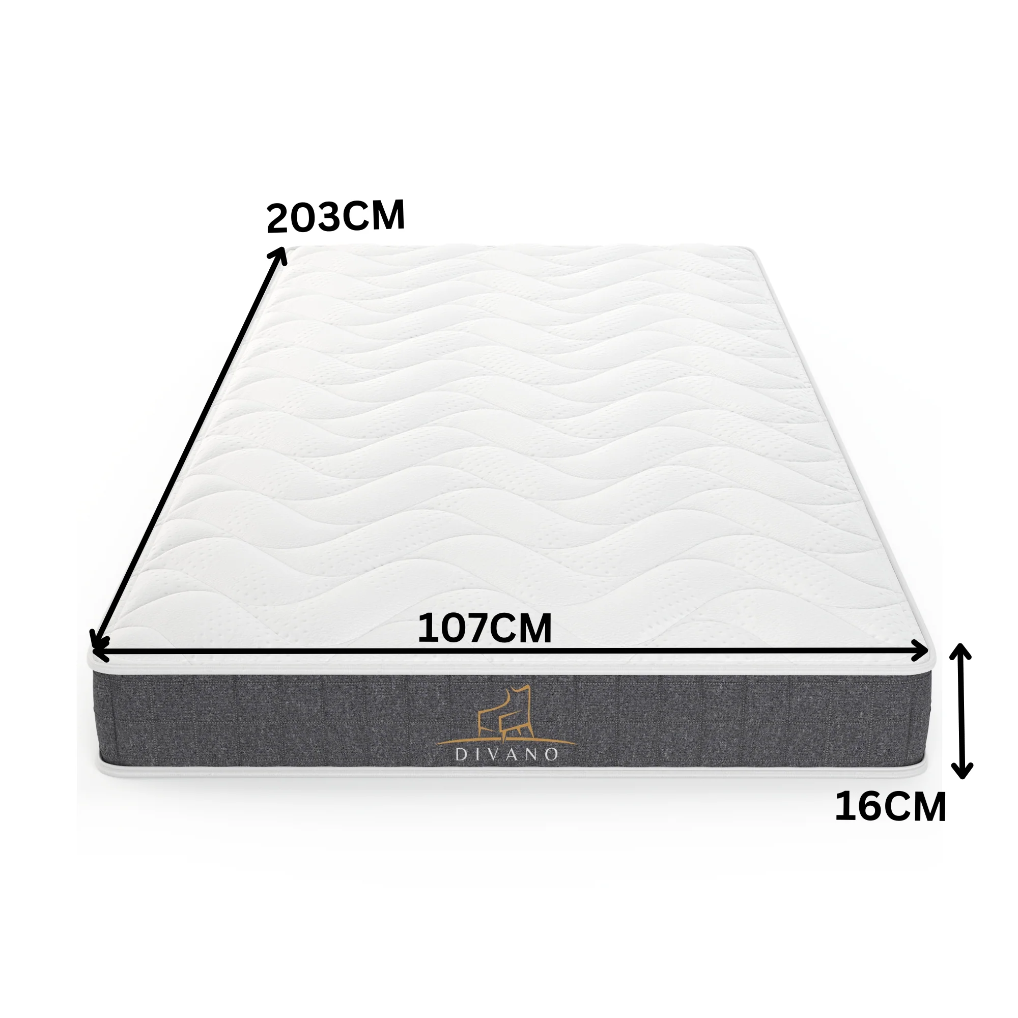 Divano Bedding 16cm Mattress Medium Firm Bonnell Spring - Image 15