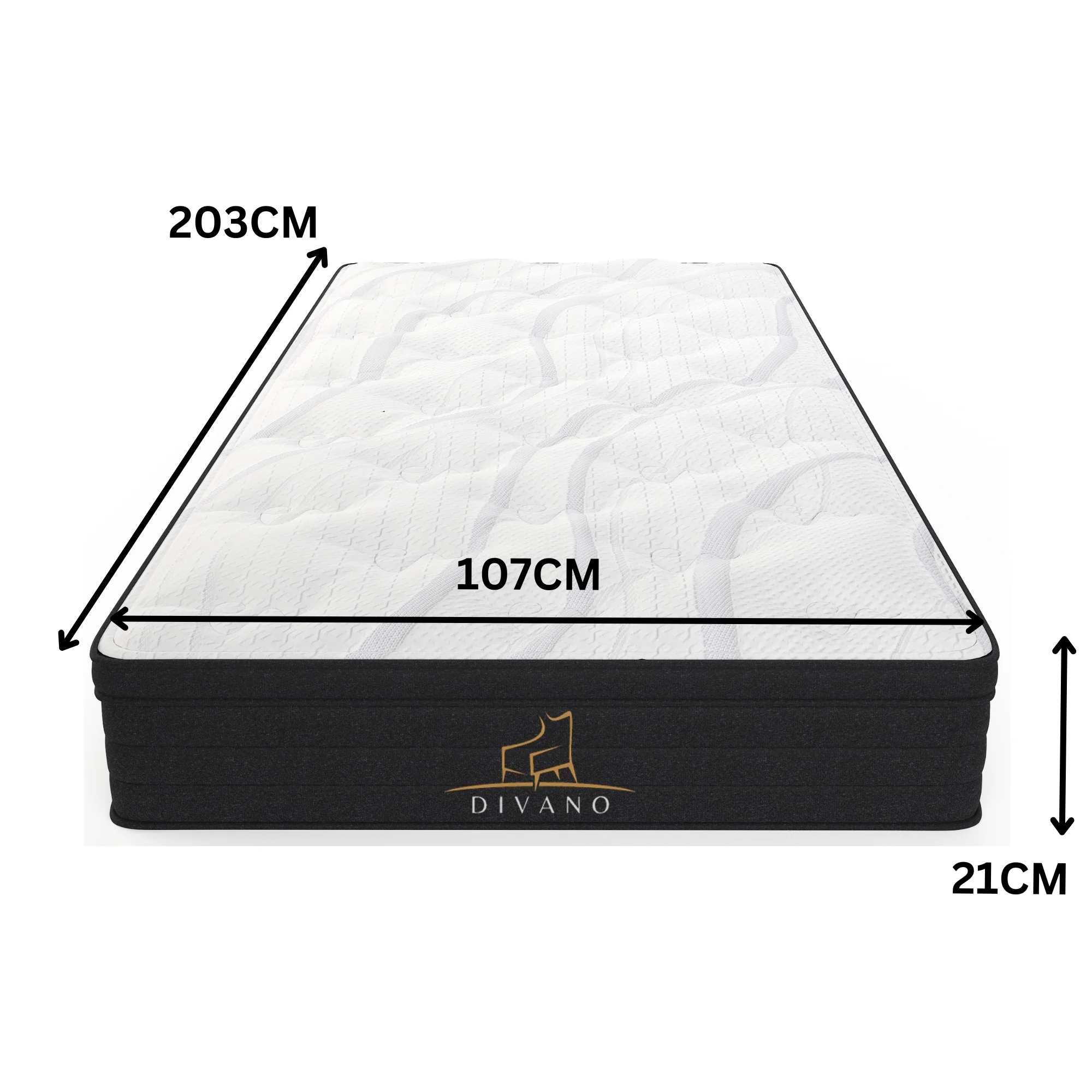 Divano Bedding 21cm Mattress Pillow Top Bonnell Spring - Image 15