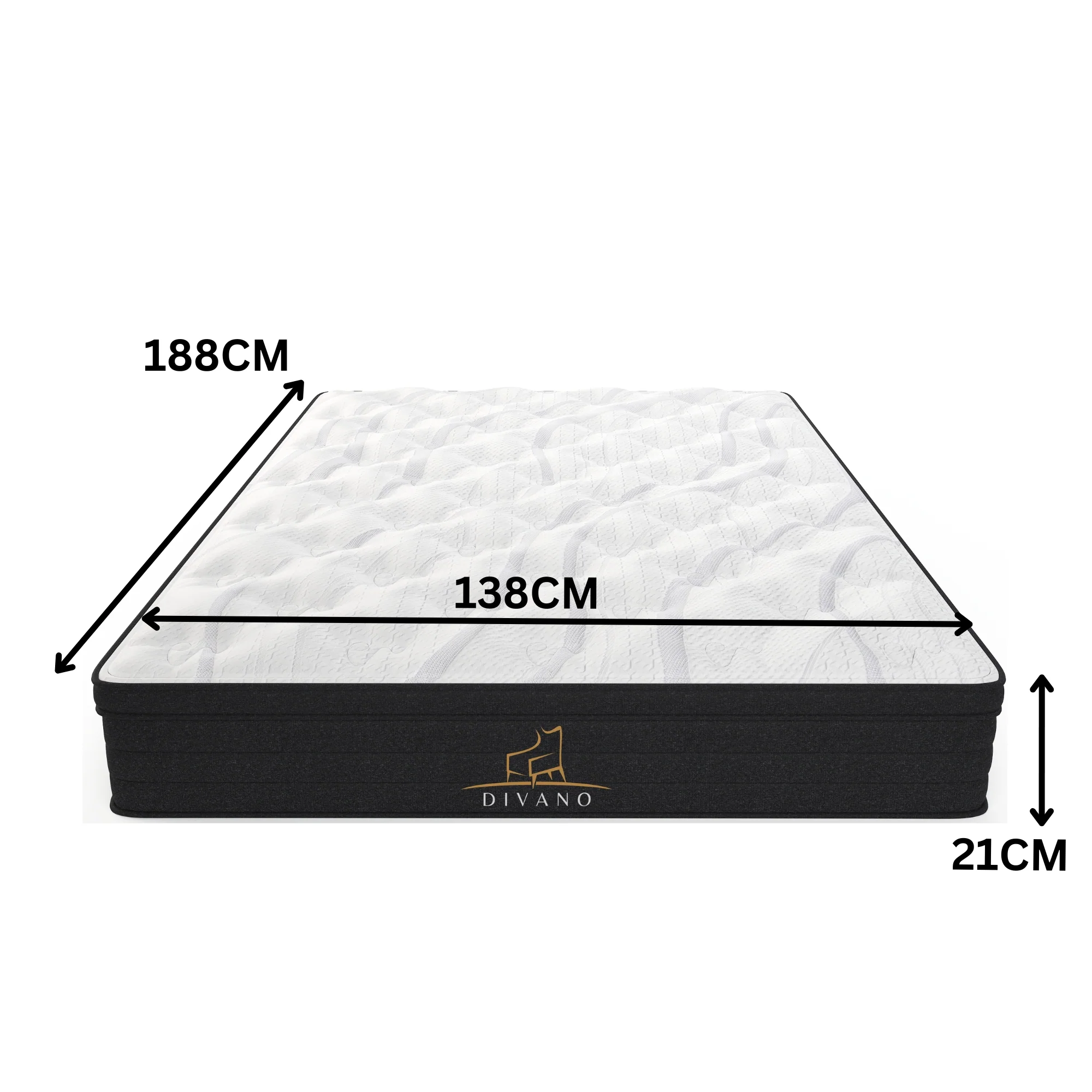 Divano Bedding 21cm Mattress Pillow Top Bonnell Spring - Image 23