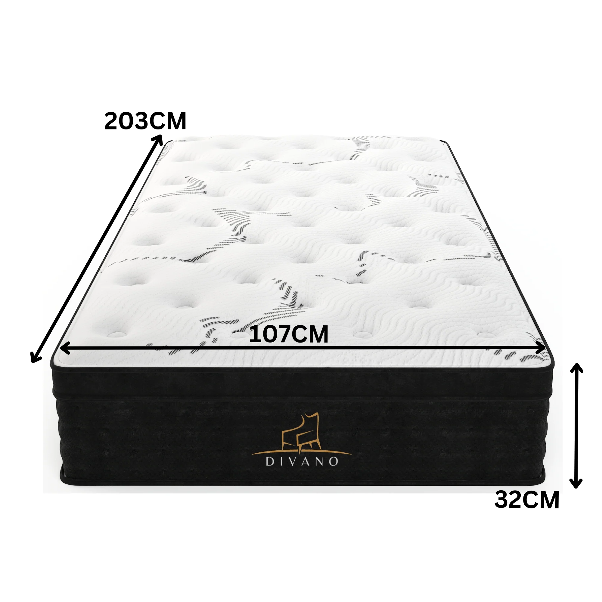 Divano Bedding 32cm Mattress Euro Top Pocket Spring - Image 16