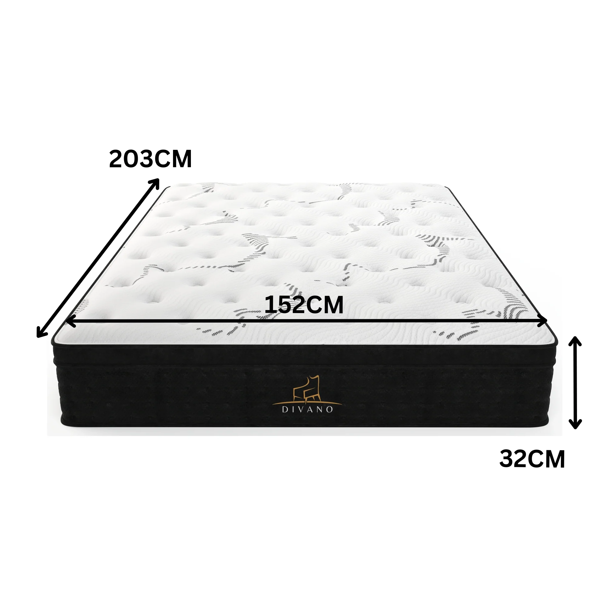 Divano Bedding 32cm Mattress Euro Top Pocket Spring - Image 32