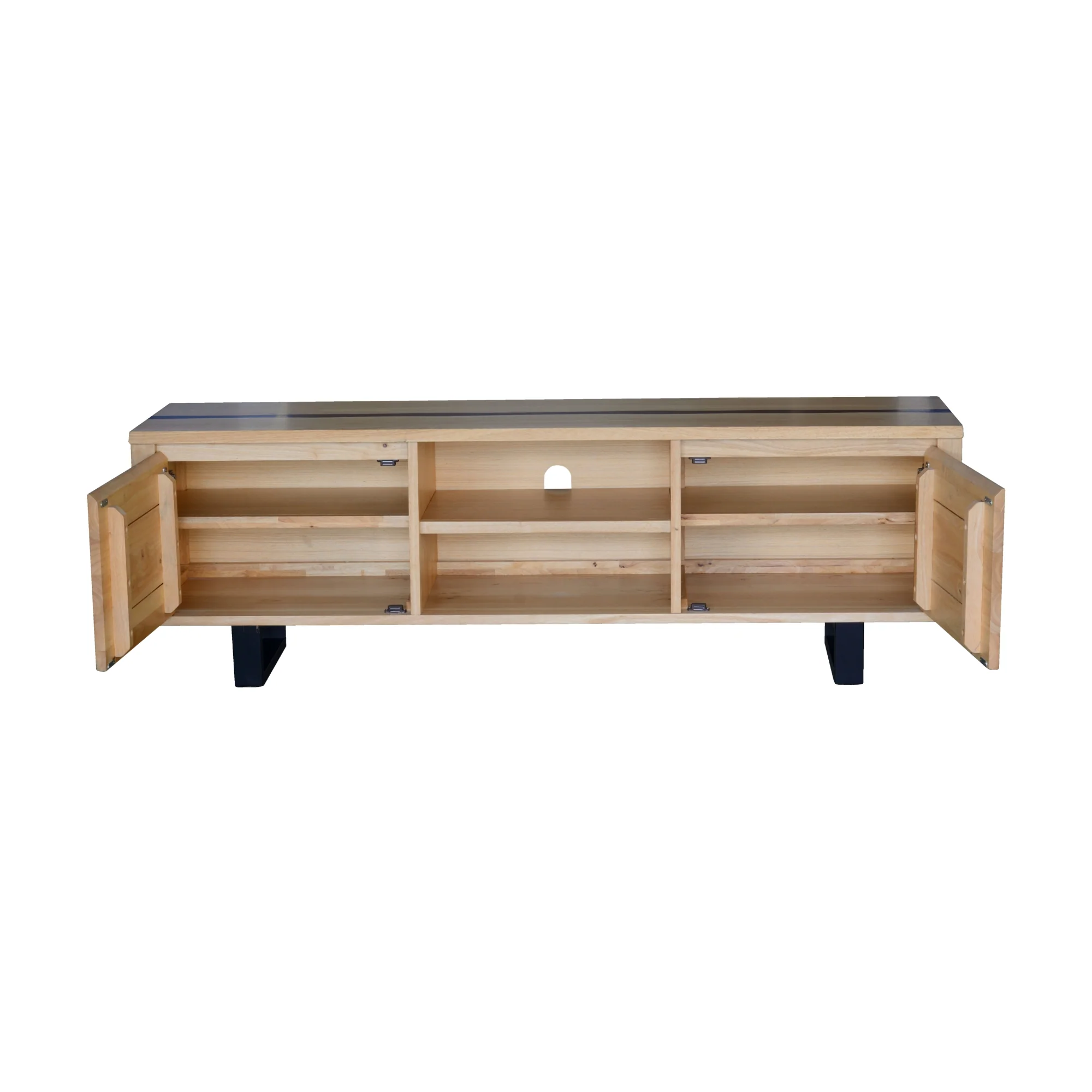 Dori 170cm ETU Entertainment TV Unit Black Natural - Image 4