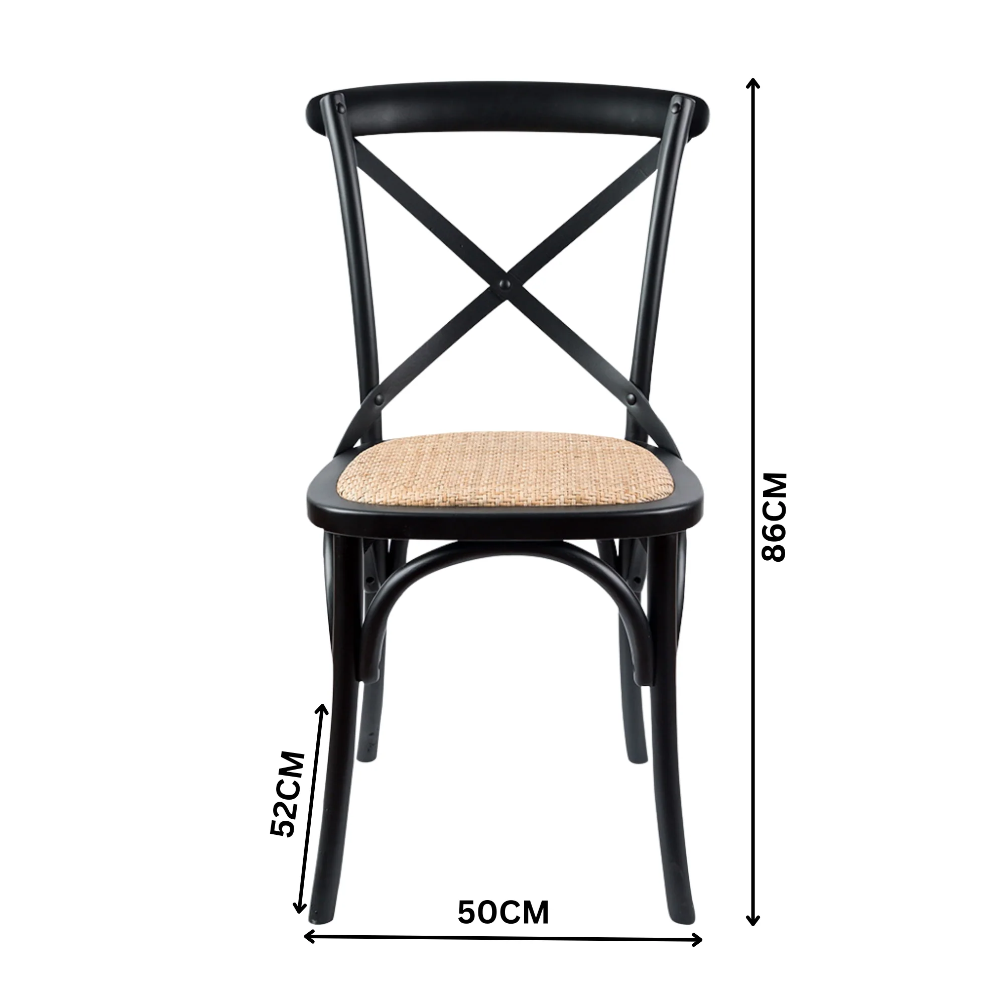 Dori 7pc Dining Table Set 6 Cross Back Chair Natural - Image 6