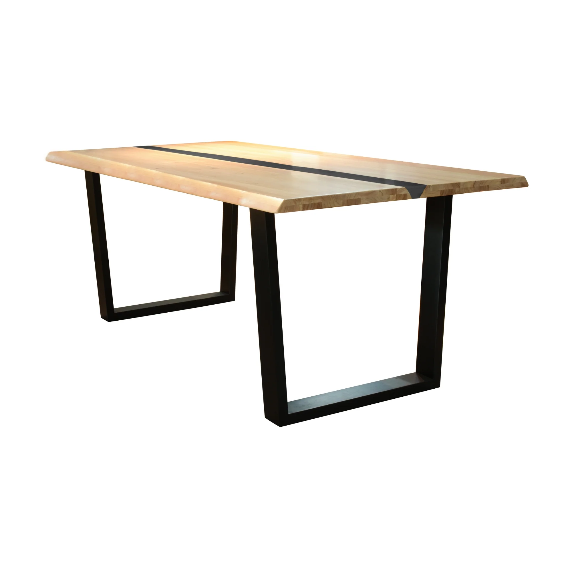 Dori 7pc Dining Table Set 7 Wishbone Black Chair Natural - Image 2