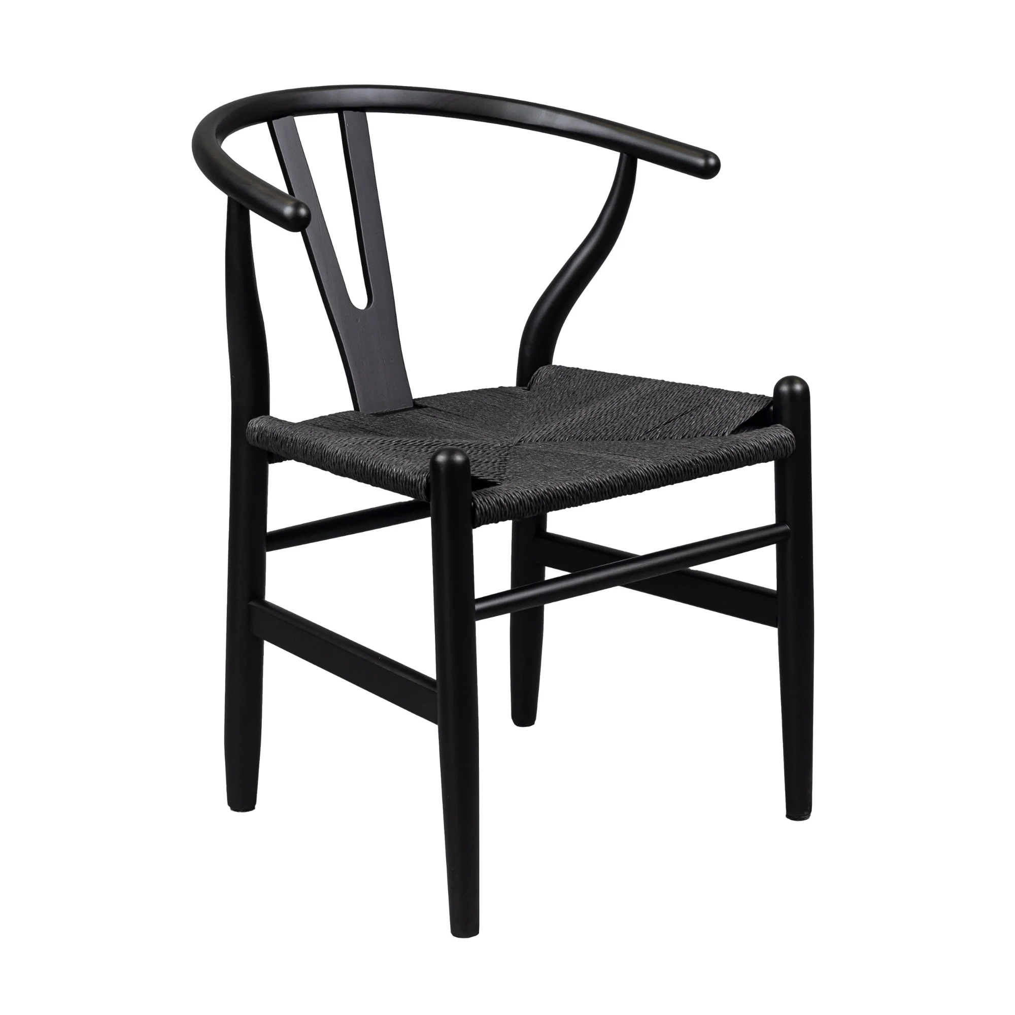 Dori 7pc Dining Table Set 7 Wishbone Black Chair Natural - Image 5