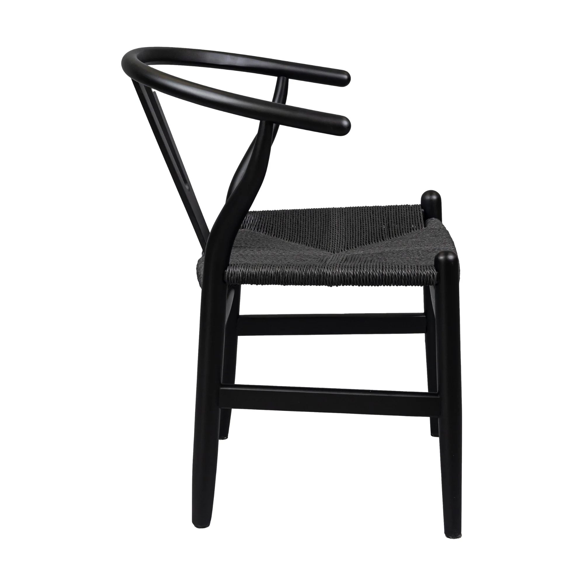 Dori 7pc Dining Table Set 7 Wishbone Black Chair Natural - Image 7