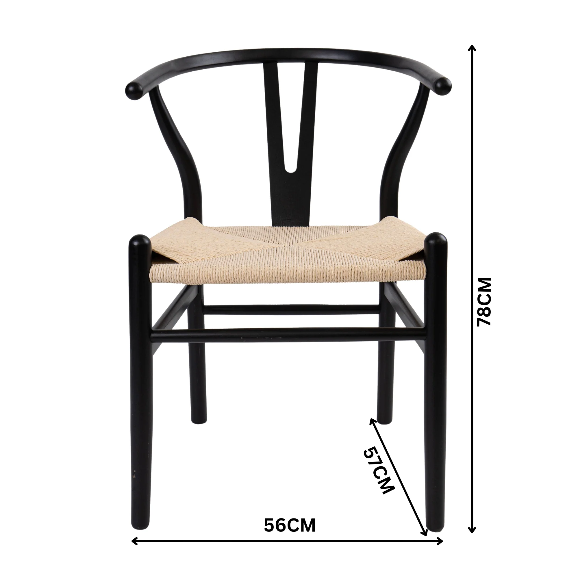 Dori 7pc Dining Table Set 7 Wishbone Chair Natural - Image 7