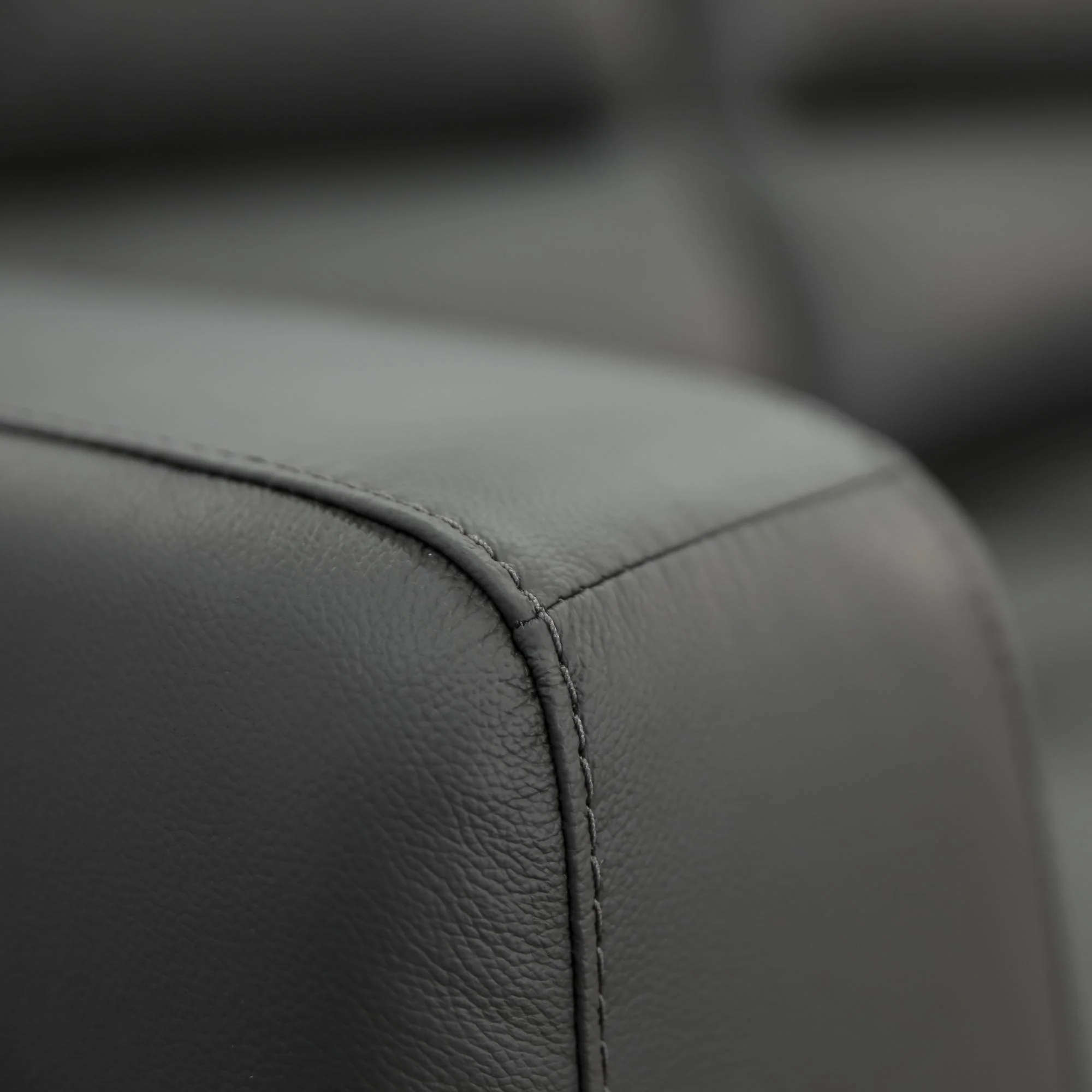 Downy  2+3 Seater Leather Sofa Set Gunmetal - Image 6