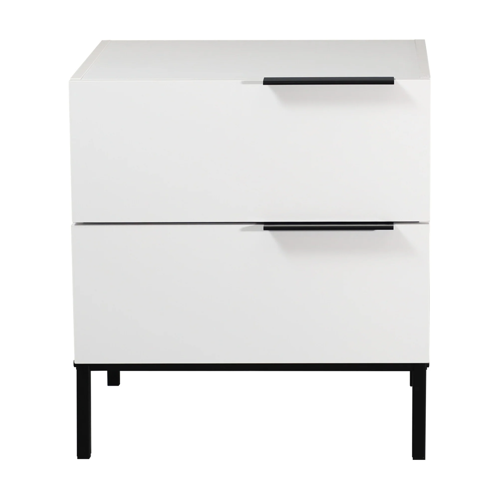 Dric 2 Drawers Bedside Table White - Image 3