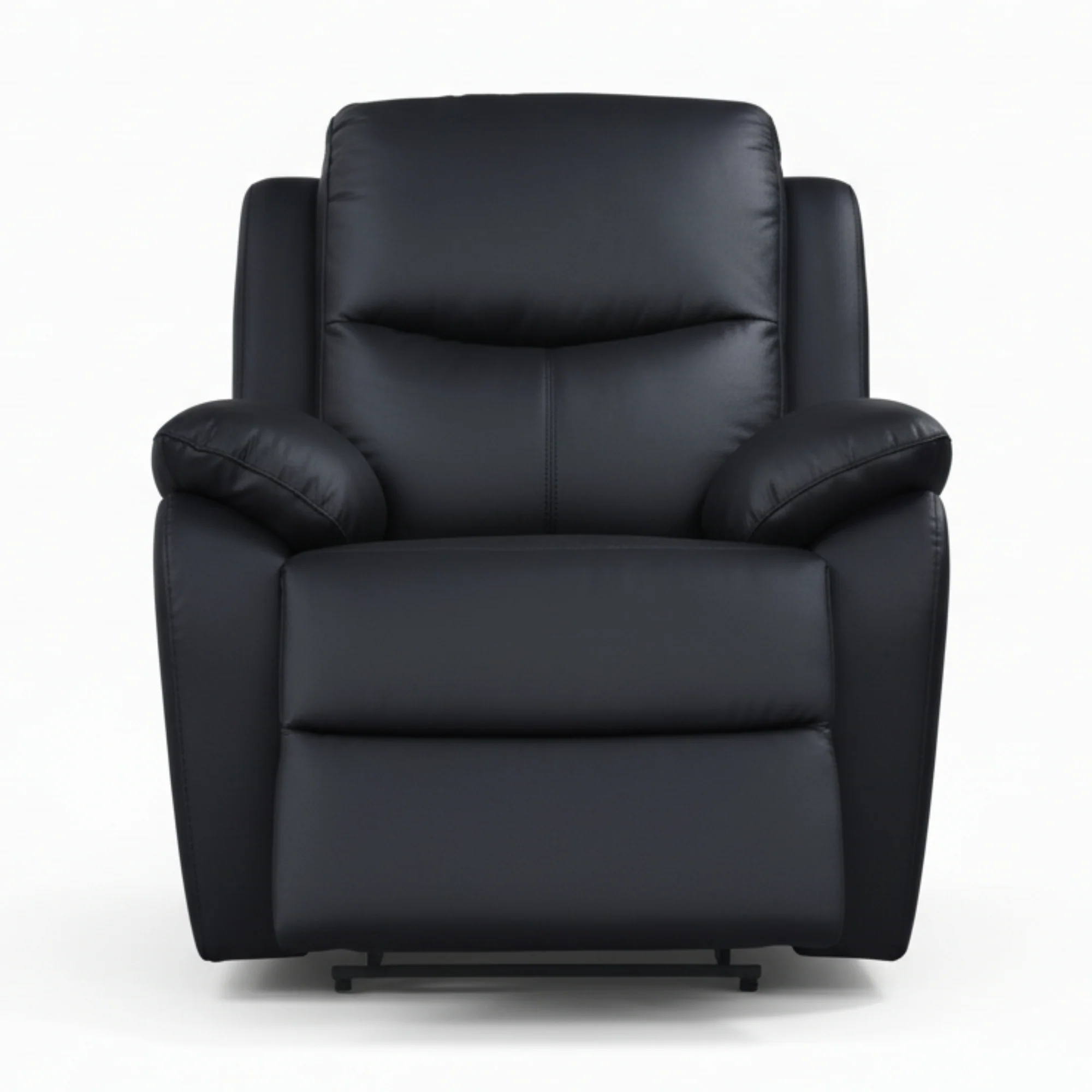 Duke 3+1+1 Seater Manual Recliner Genuine Leather Black - Image 8
