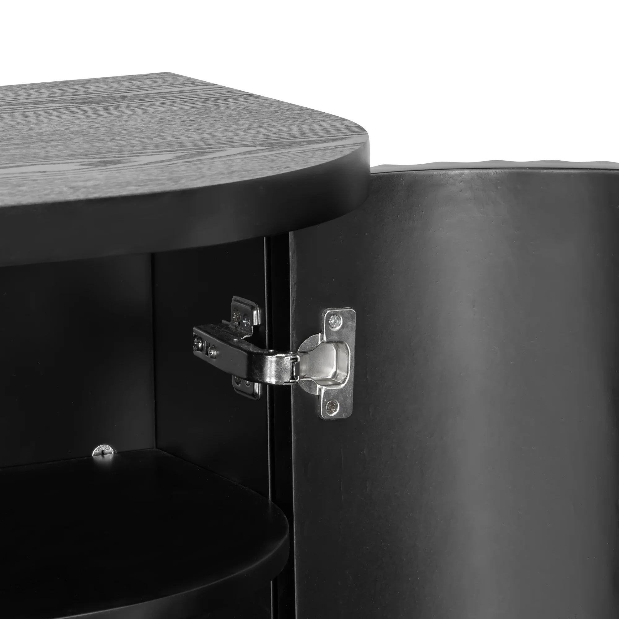 Manna 100cm Timber Storage Cabinet Black - Image 6