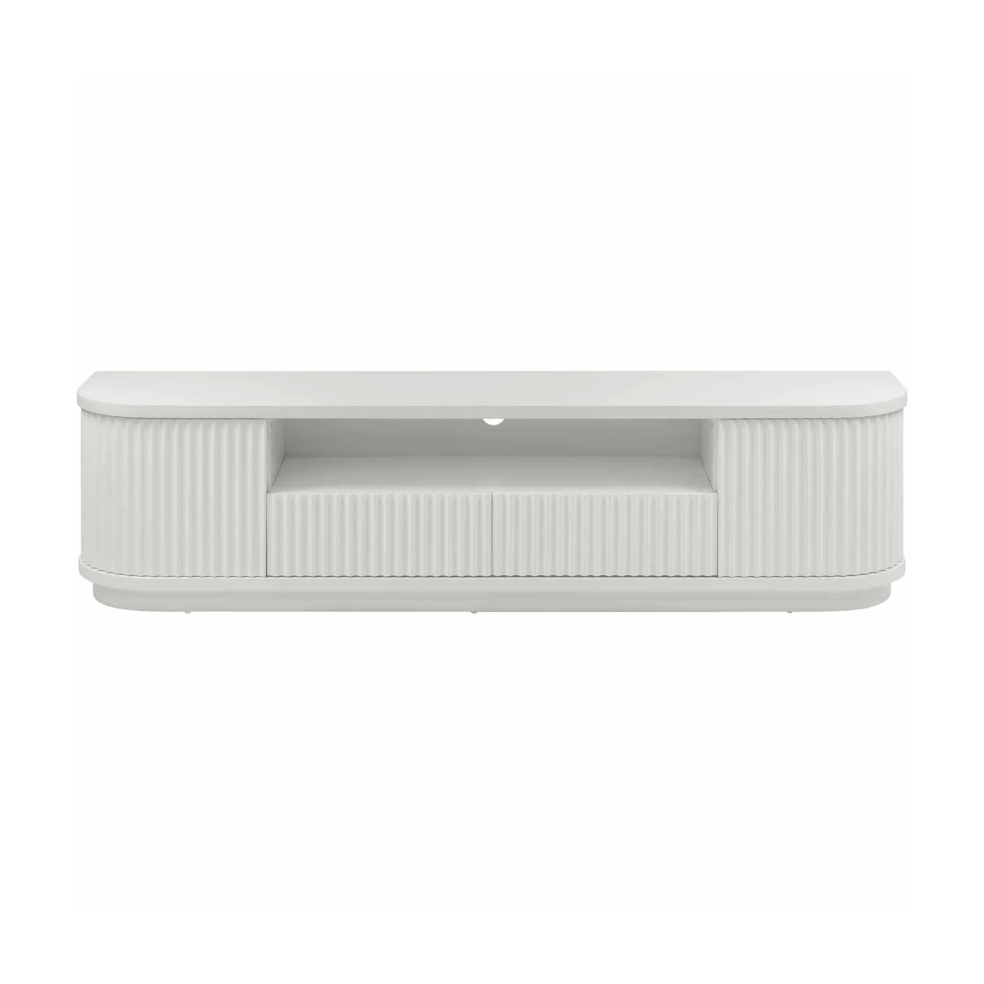 Manna 200cm Veneer Top ETU Entertainment TV Unit White - Image 3