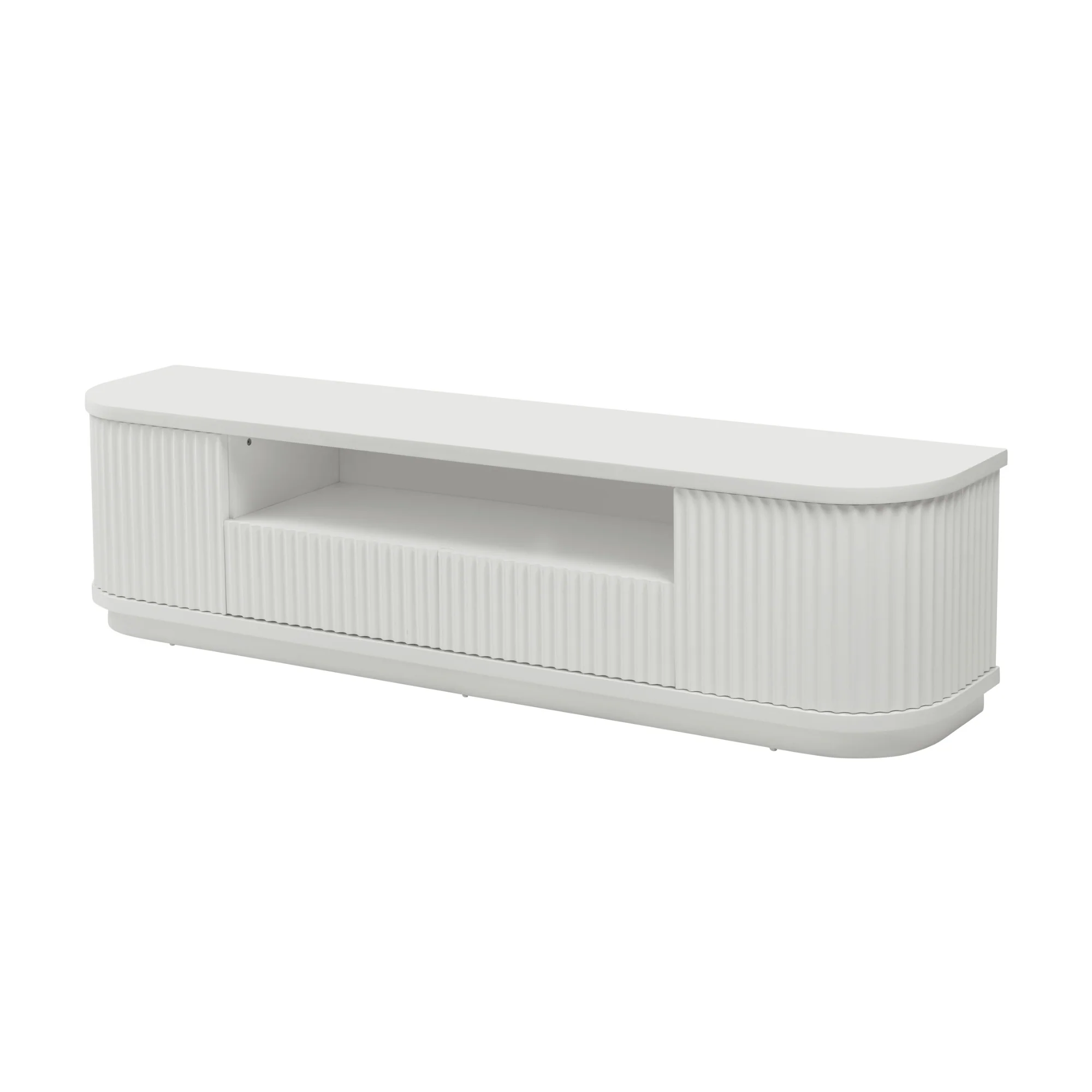 Manna 200cm Veneer Top ETU Entertainment TV Unit White - Image 4