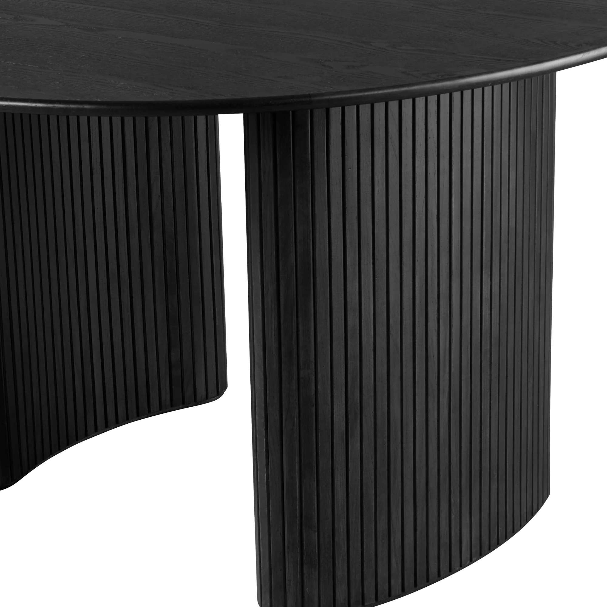 Elbasan 130cm Round Dining Table Black - Image 5