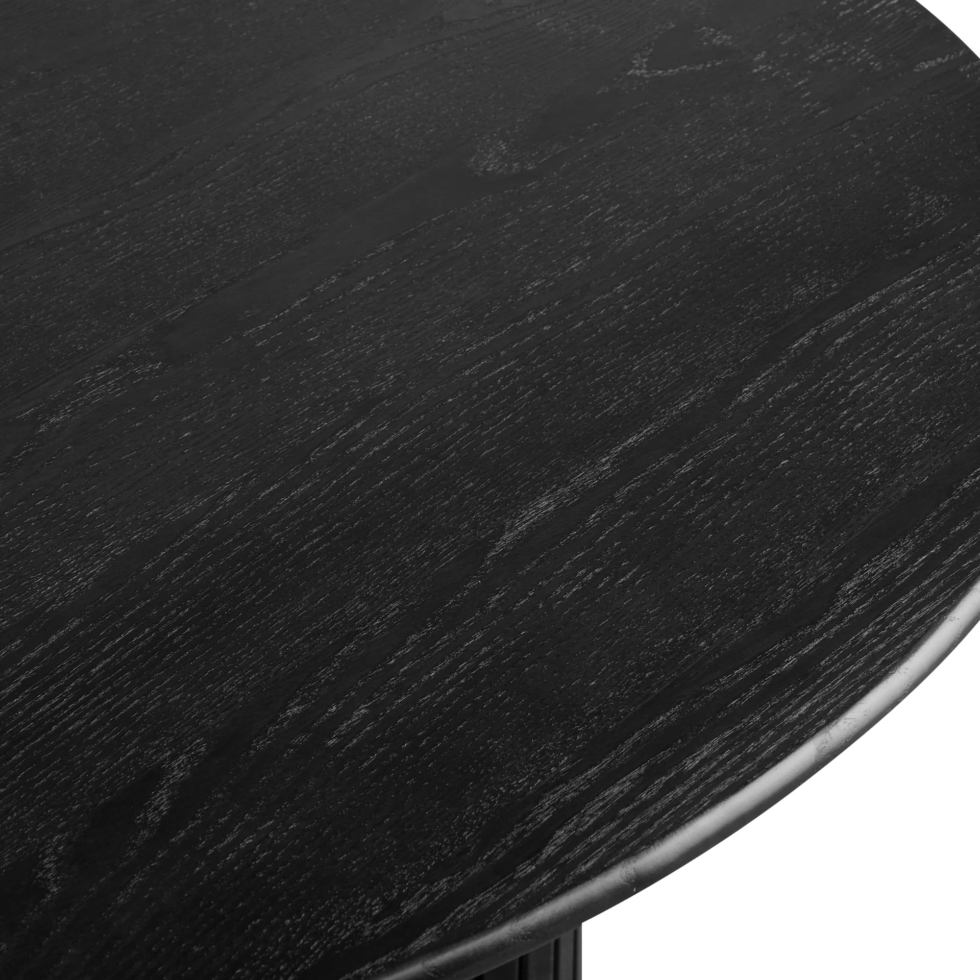 Elbasan 130cm Round Dining Table Black - Image 6