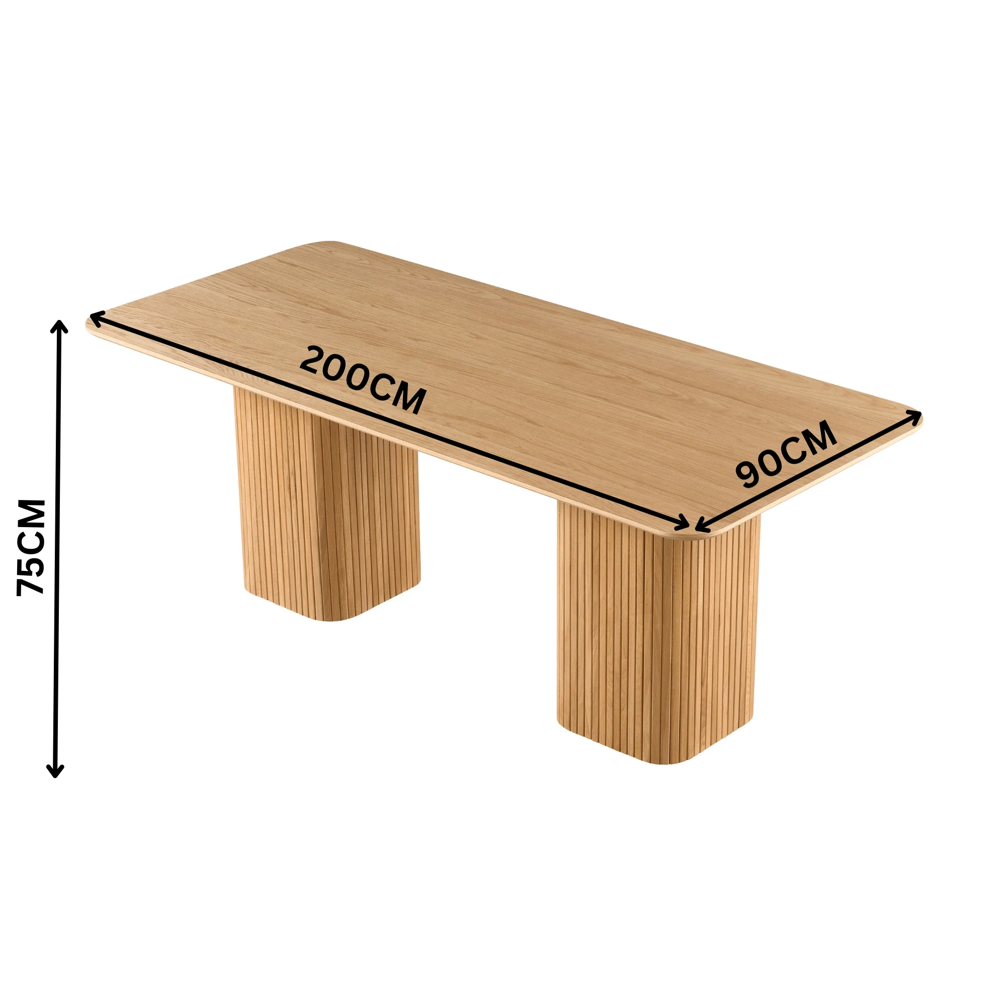 Elbasan 200cm Dining Table Natural - Image 3