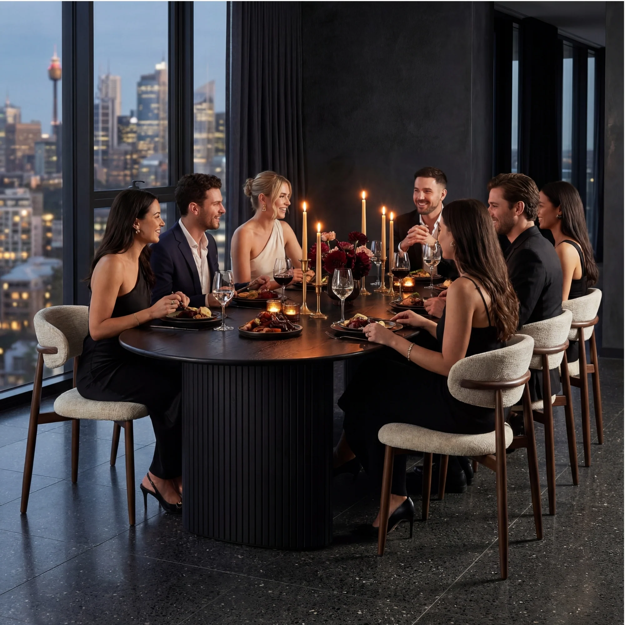 Elbasan 220cm Dining Table Black - Image 3