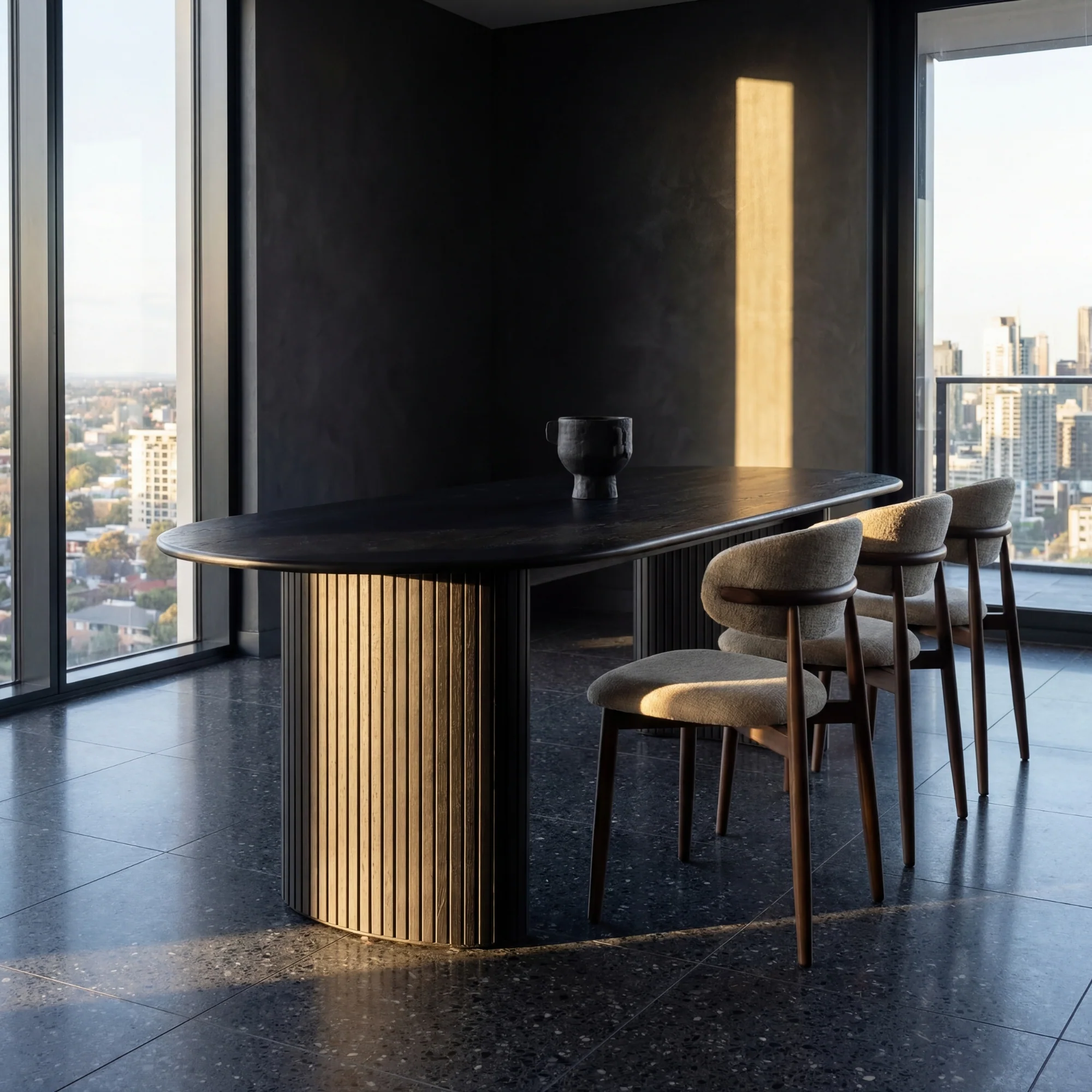 Elbasan 220cm Dining Table Black - Image 4